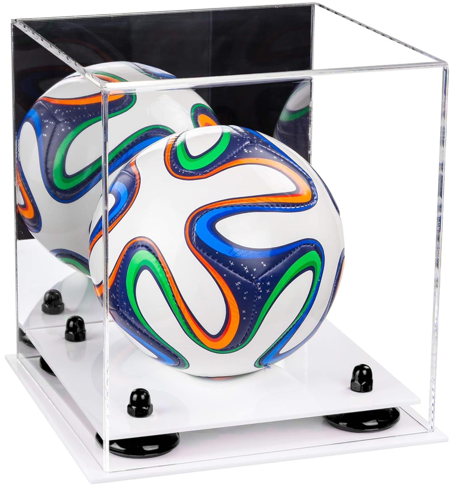 Mini Acrylic Soccer Ball Display Case - Perfect for Collectibles, Gifts & Home Decor - Showcase Miniature Soccer Balls in Style