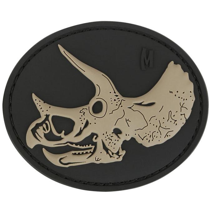 Dinosaur Triceratops Skull Embroidered Patch - Hook and Loop Backing for Tactical Gear, Hats, Backpacks - Perfect for Military, Outdoor, Cosplay & Costume Use