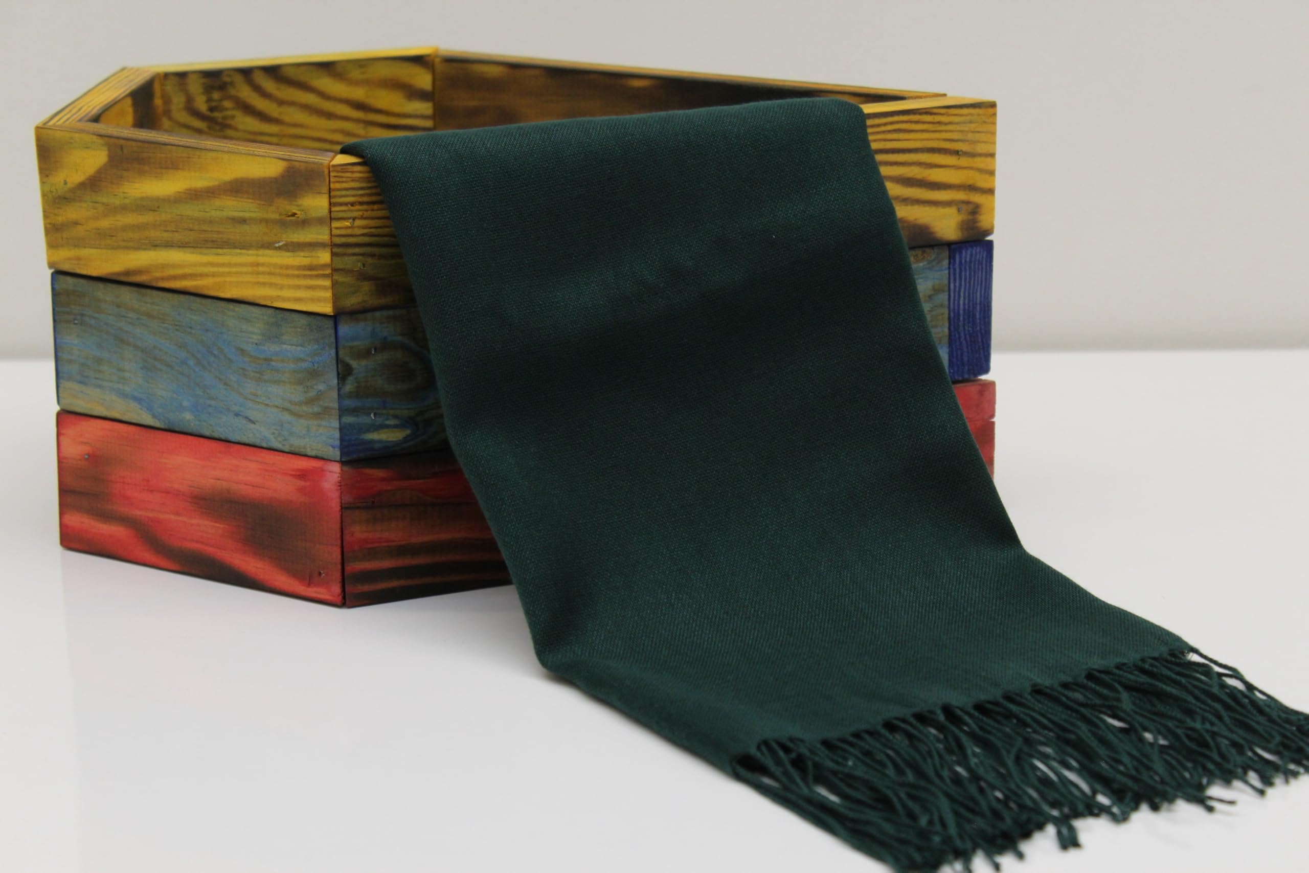 75 Pcs Premium Pashmina Shawls for Women - Personalized Soft Evening Dress Scarves, Wedding Favors for Guests, Bridal Shawls & Bridesmaid Gifts (Forest Green) - Perfect for Weddings, Parties & Special Occasions