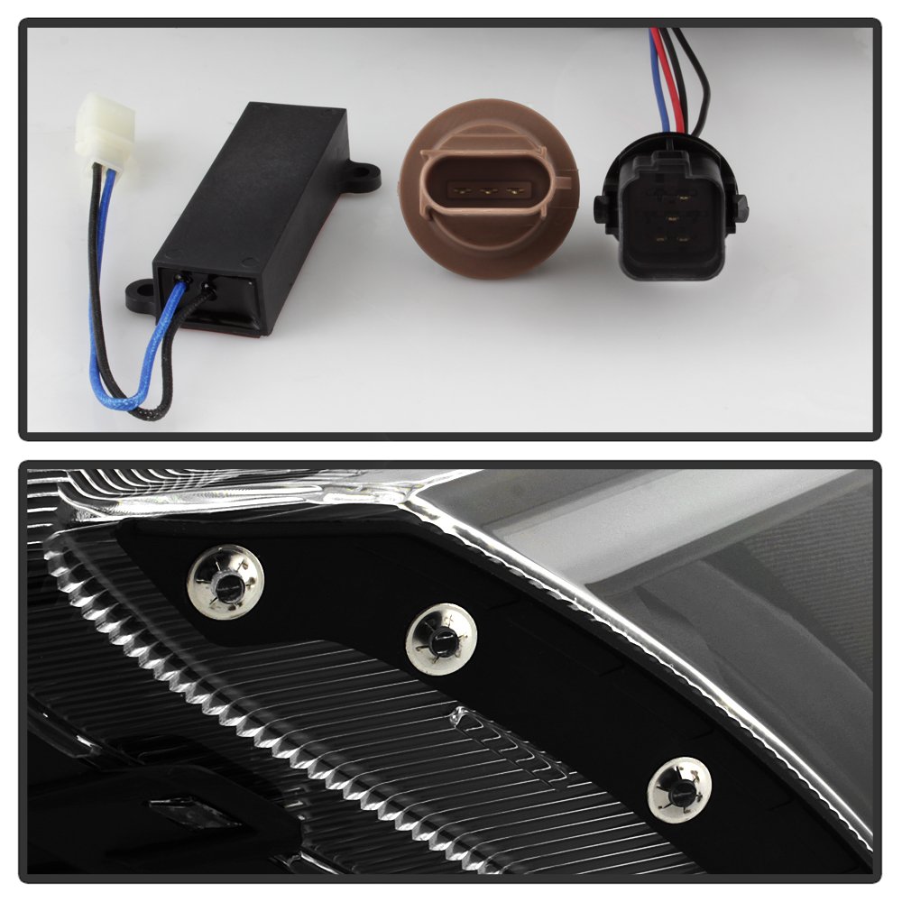 Ford Fusion 2010-2012 LED DRL Headlights - Black/Clear Lens - High Visibility Daytime Running Lights for Enhanced Safety & Style - Perfect for Night Driving & Car Customization
