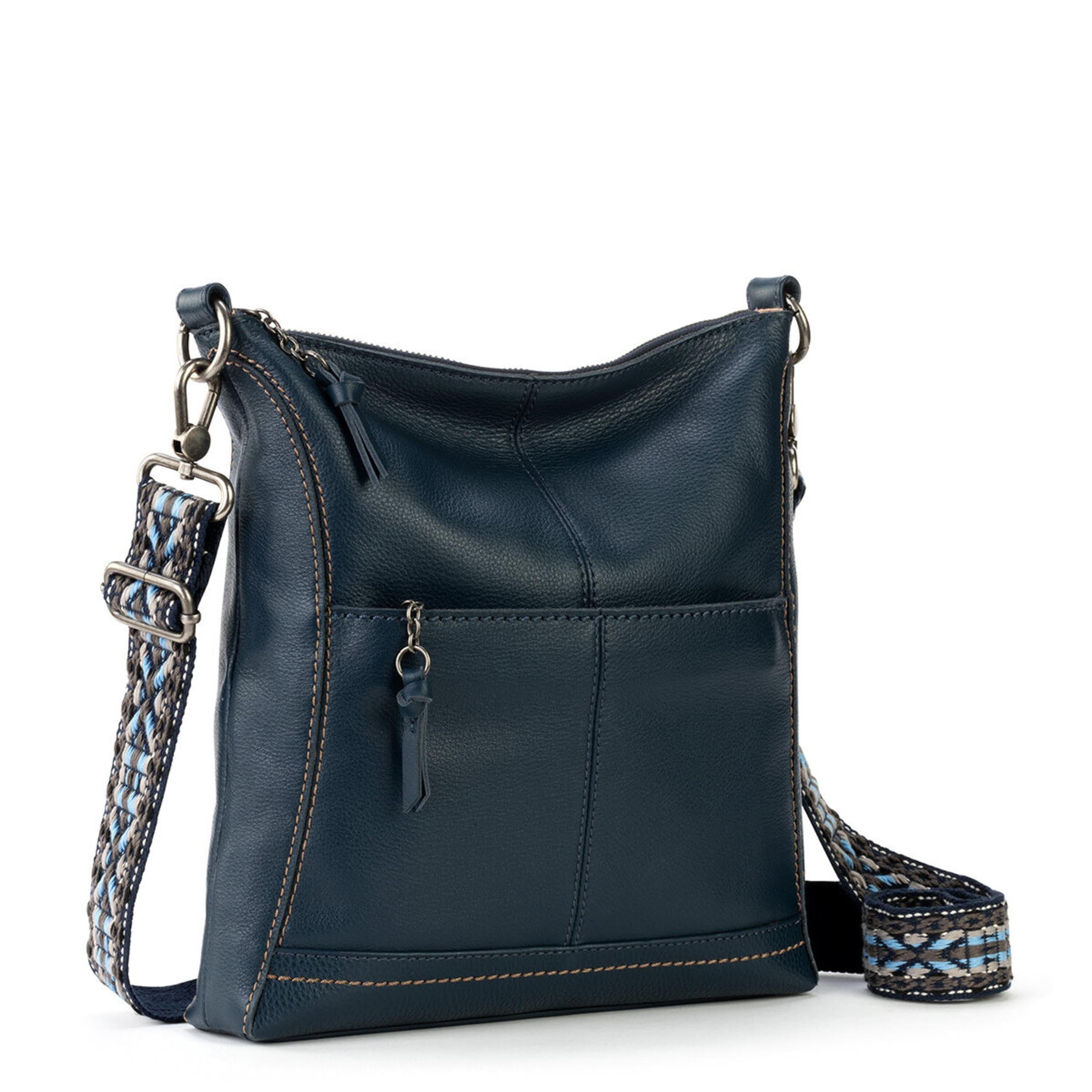 Lucia Genuine Leather Crossbody Bag in Indigo Blue - Stylish & Durable for Women's Everyday Use, Work, and Travel