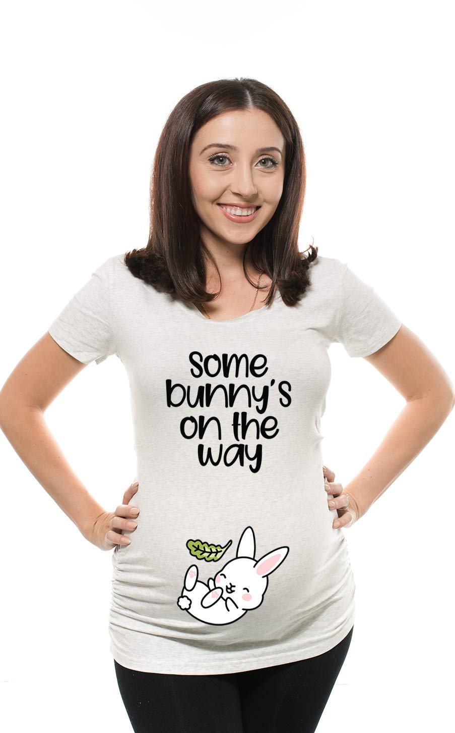 Cute Bunny Pregnancy T-Shirt for Easter - Funny Maternity Shirt for Expecting Moms - Comfortable Cotton Baby Bump Tee - Perfect for Baby Showers, Gender Reveals & Easter Celebrations