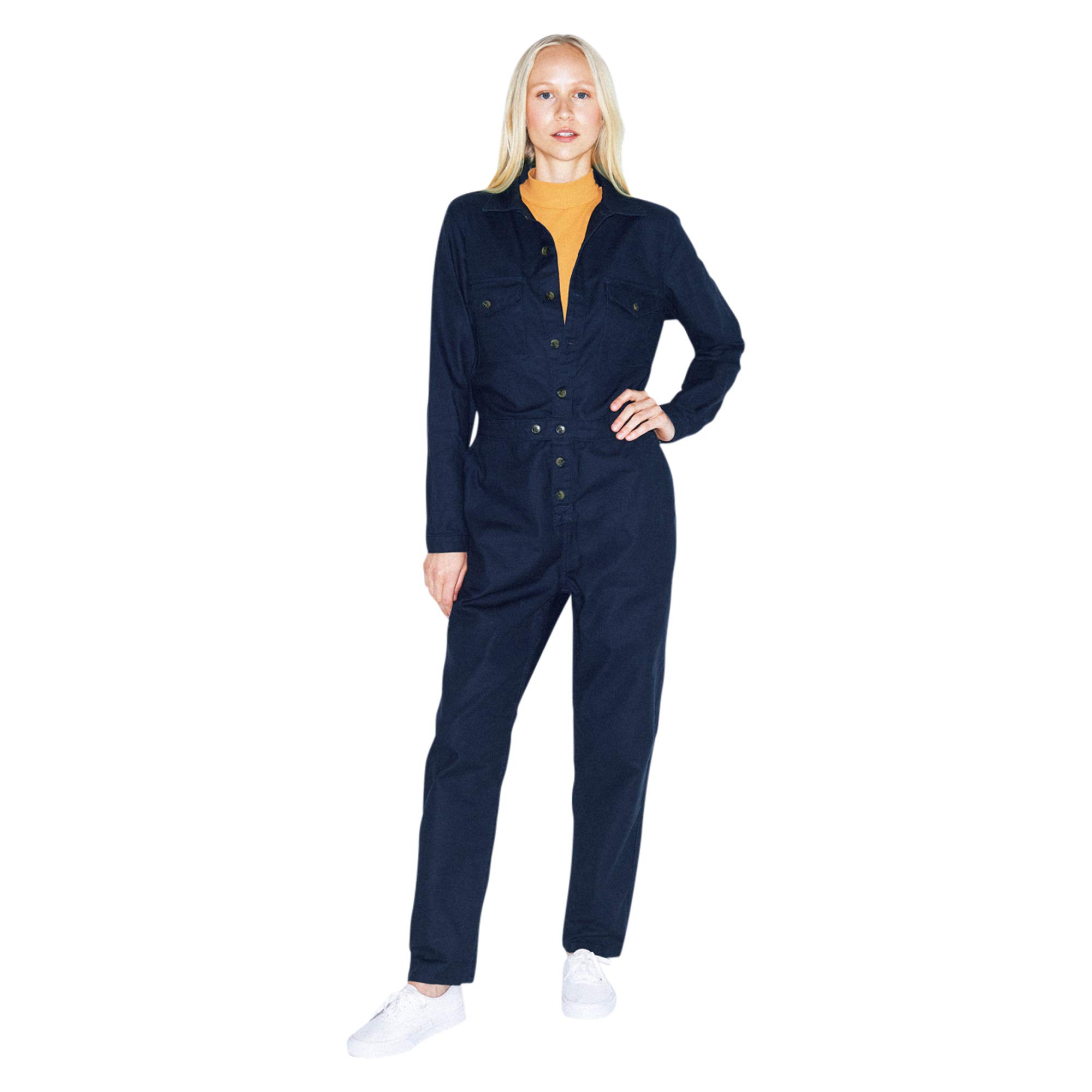 American Apparel Women's Long Sleeve Twill Coverall - Workwear Jumpsuit for Women | Durable & Stylish Coveralls for Work, Painting, Gardening & DIY Projects