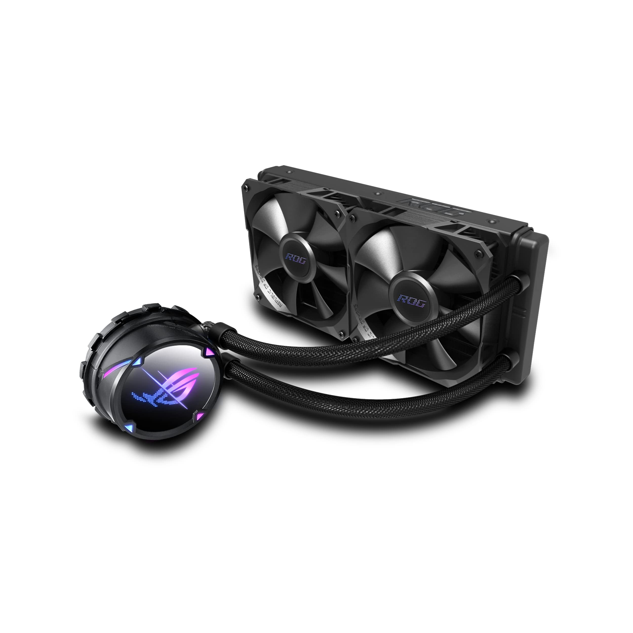 ASUS ROG Strix LC II 240mm AIO Liquid CPU Cooler - Intel LGA 1700/1200/115X/2066 & AMD AM4/TR4 Compatible - Dual 120mm PWM Fans - 6-Year Warranty - Perfect for Gaming PC Builds & High-Performance Cooling