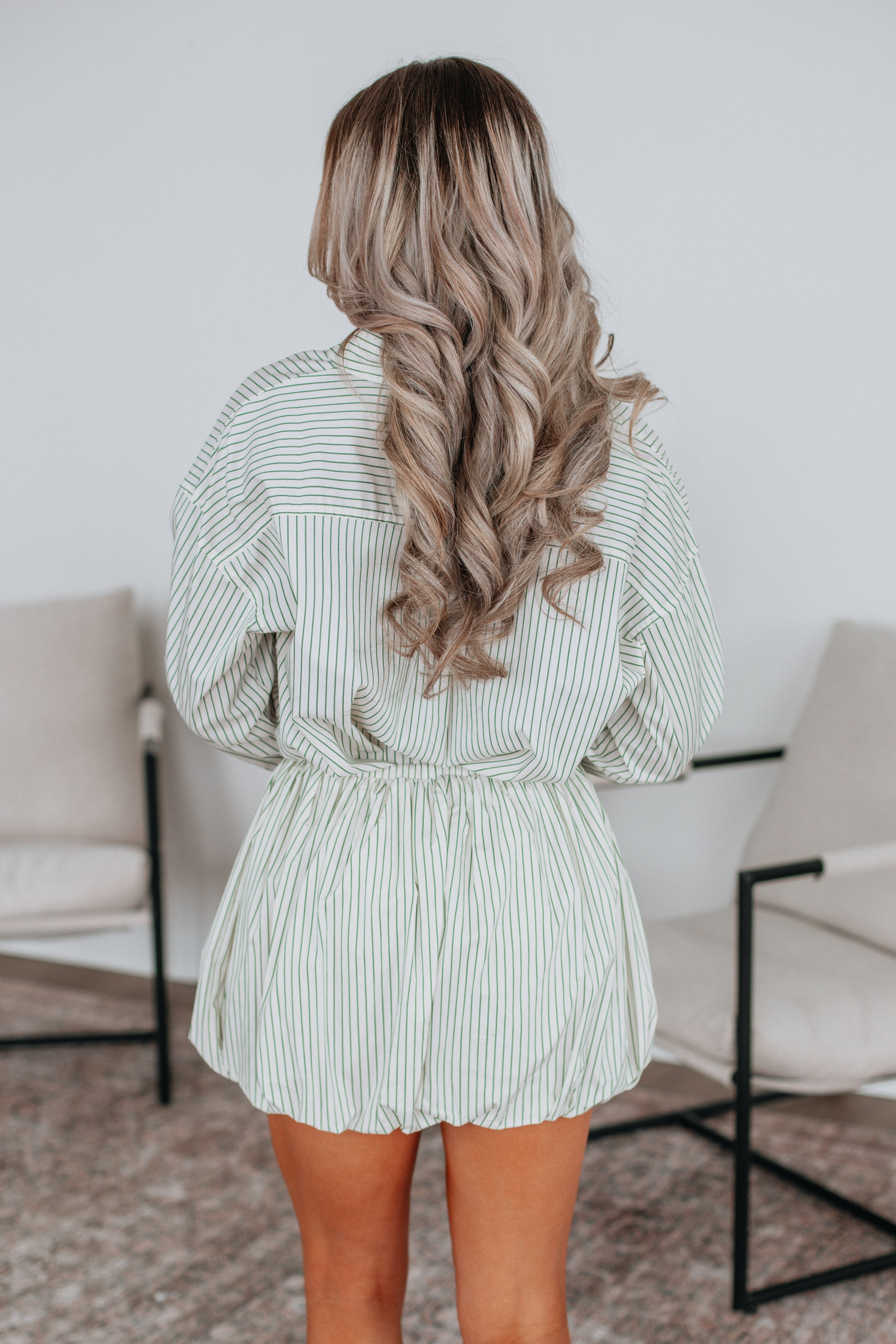 Aella Women's Striped Button Down Shirt - Casual Long Sleeve Blouse for Office, Date Night & Everyday Wear