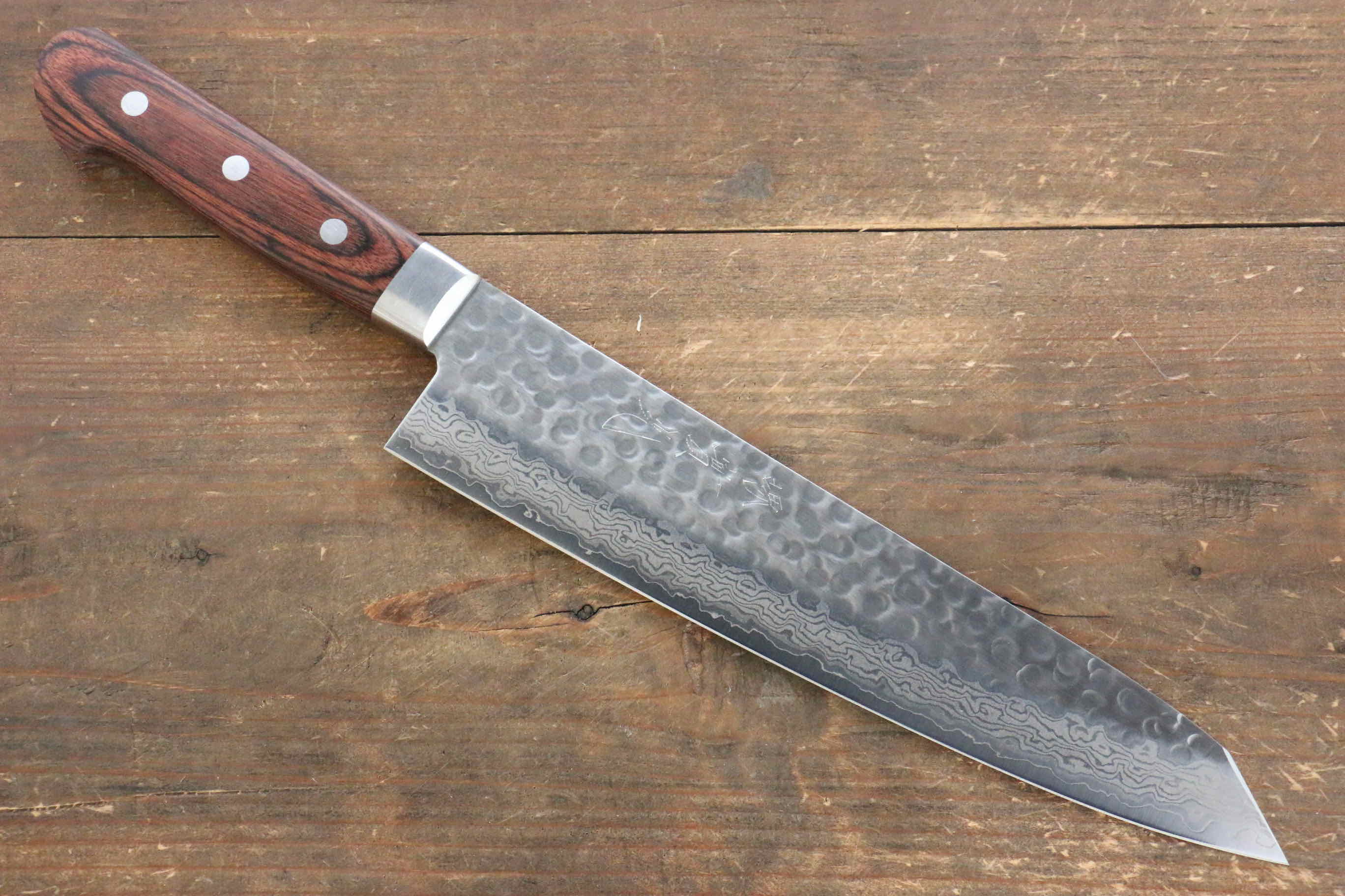 Premium Jikko VG10 17-Layer Kiritsuke Gyuto Japanese Chef Knife 230mm with Mahogany Handle - Perfect for Sushi, Sashimi & Precision Vegetable Cutting