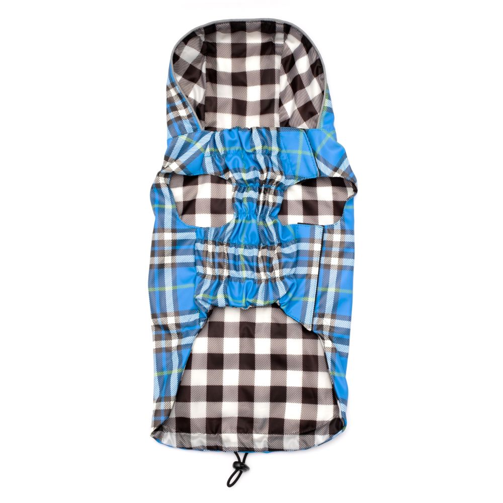 Stylish Blue Plaid London Raincoat for Women & Men - Waterproof Trench Coat for Outdoor, Travel & Fashion