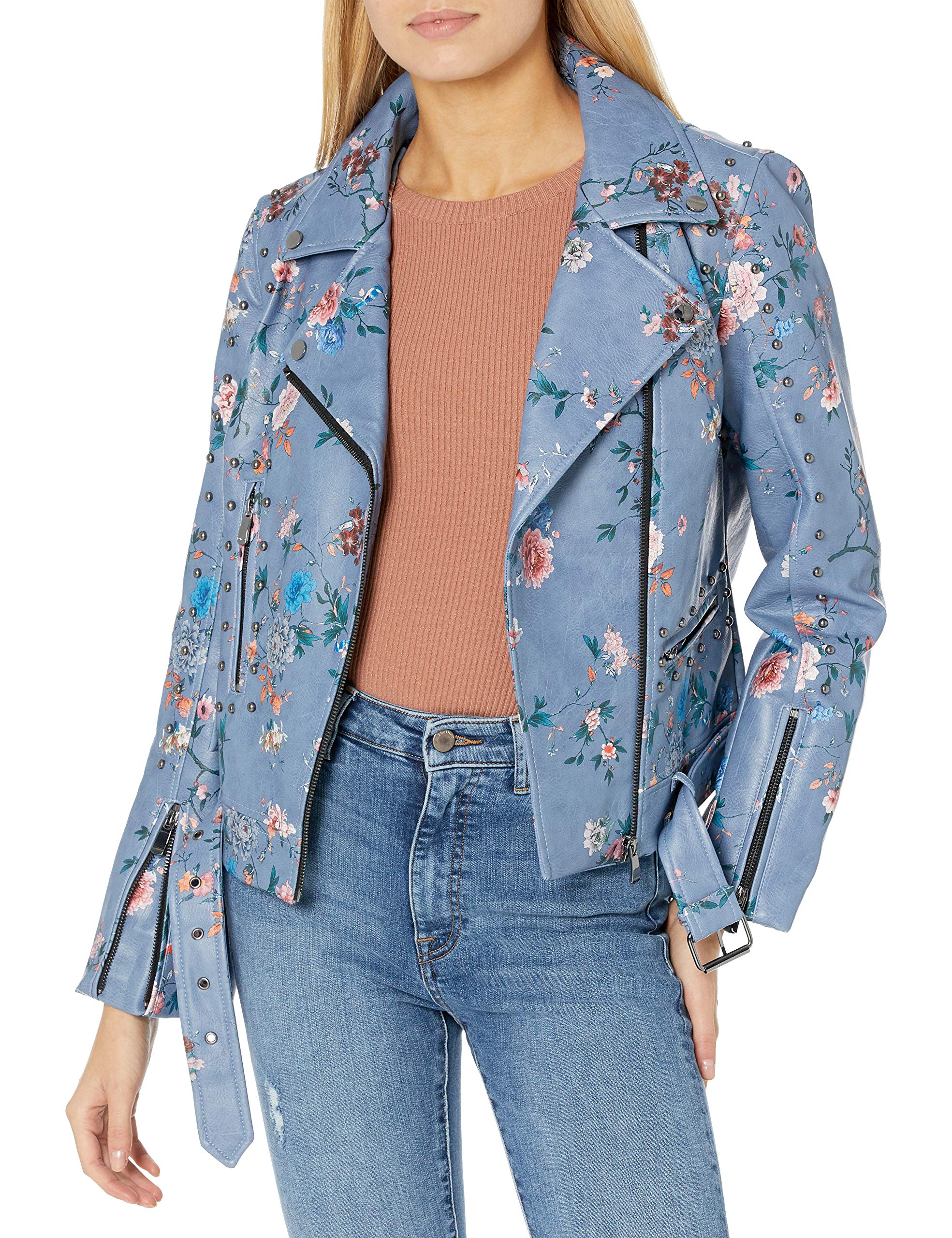 Desigual Women's PU Leather Coat - Stylish Waterproof Jacket for Fall & Winter | Fashionable Outerwear for Casual Outings & Travel