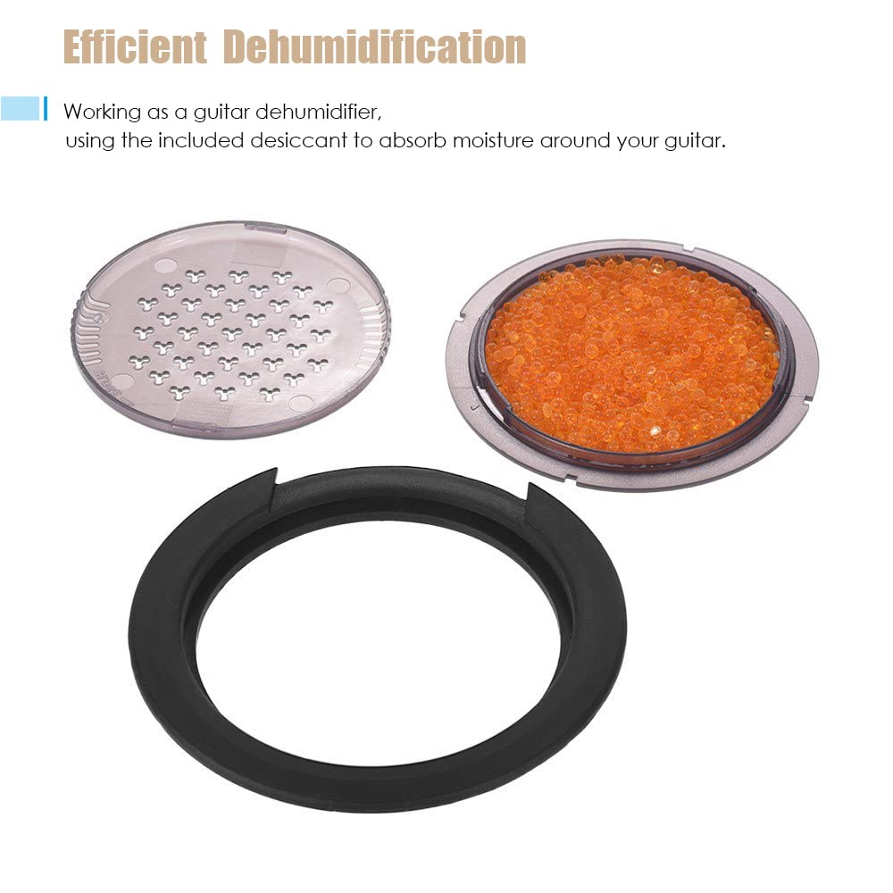 Heysland 3-in-1 Guitar Humidifier & Dehumidifier with Moisture Reservoir - Acoustic Guitar Sound Hole Cover for 100-103mm Diameter (HEY08) - Perfect for Guitar Maintenance & Protection in Dry or Humid Climates
