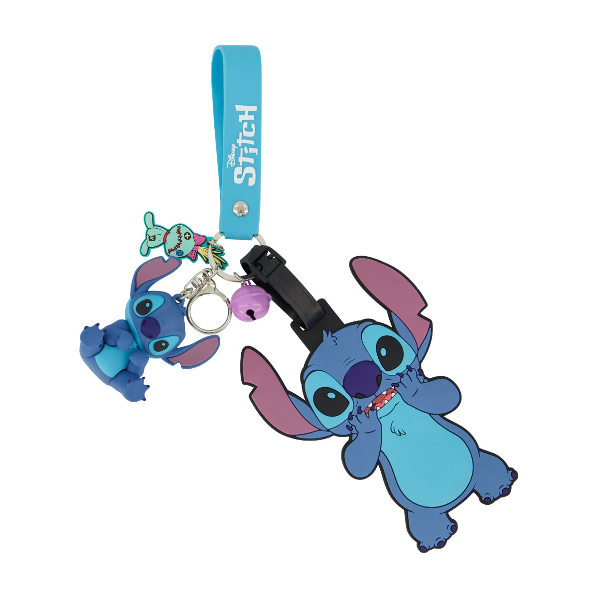 Disney Stitch & Scrump Luggage Tag and Lanyard Set - Cute Travel Accessories for Disney Fans, Perfect for Suitcases, Backpacks, and ID Badges