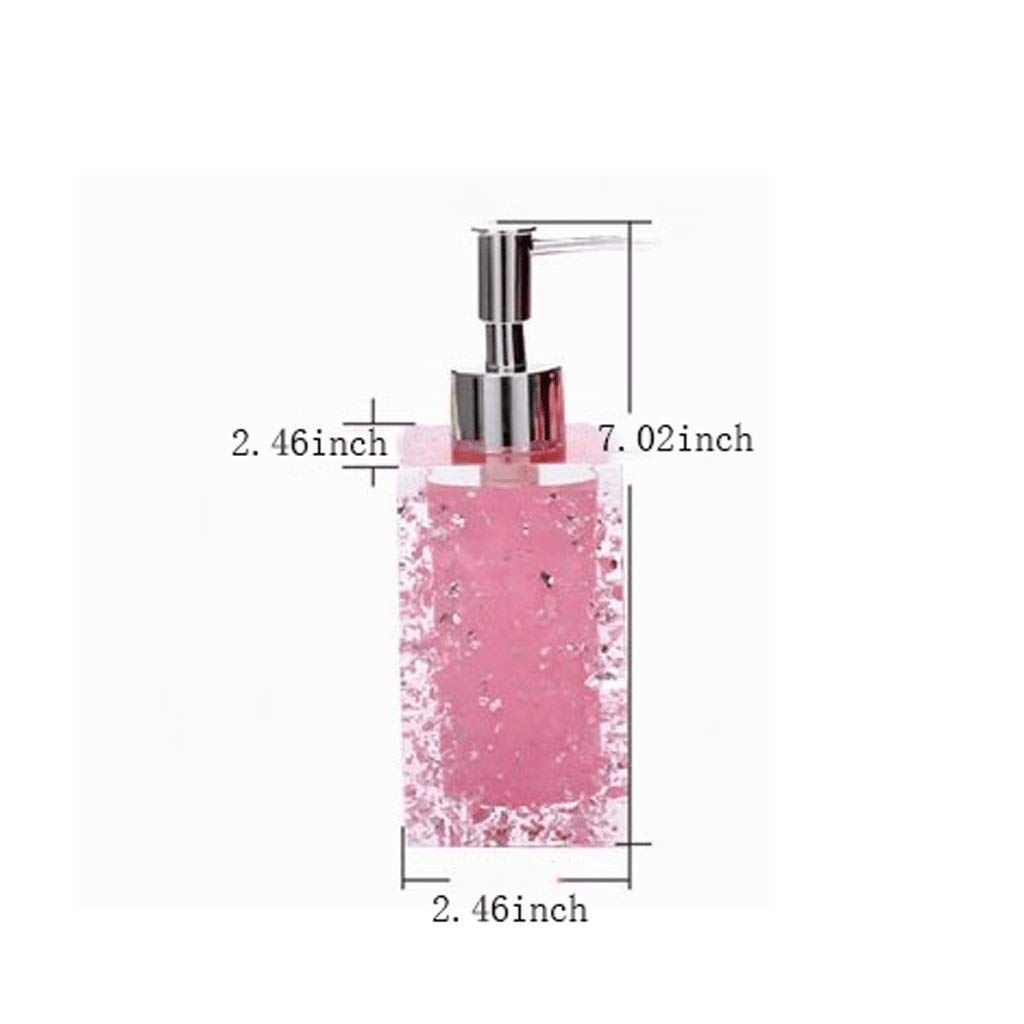 AVEO Square Glass Resin Refillable Foaming Soap Dispenser Pump - Elegant Silver Hand Soap Bottle for Bathroom & Kitchen | Perfect for Liquid Soap, Lotion & Hand Sanitizer Storage