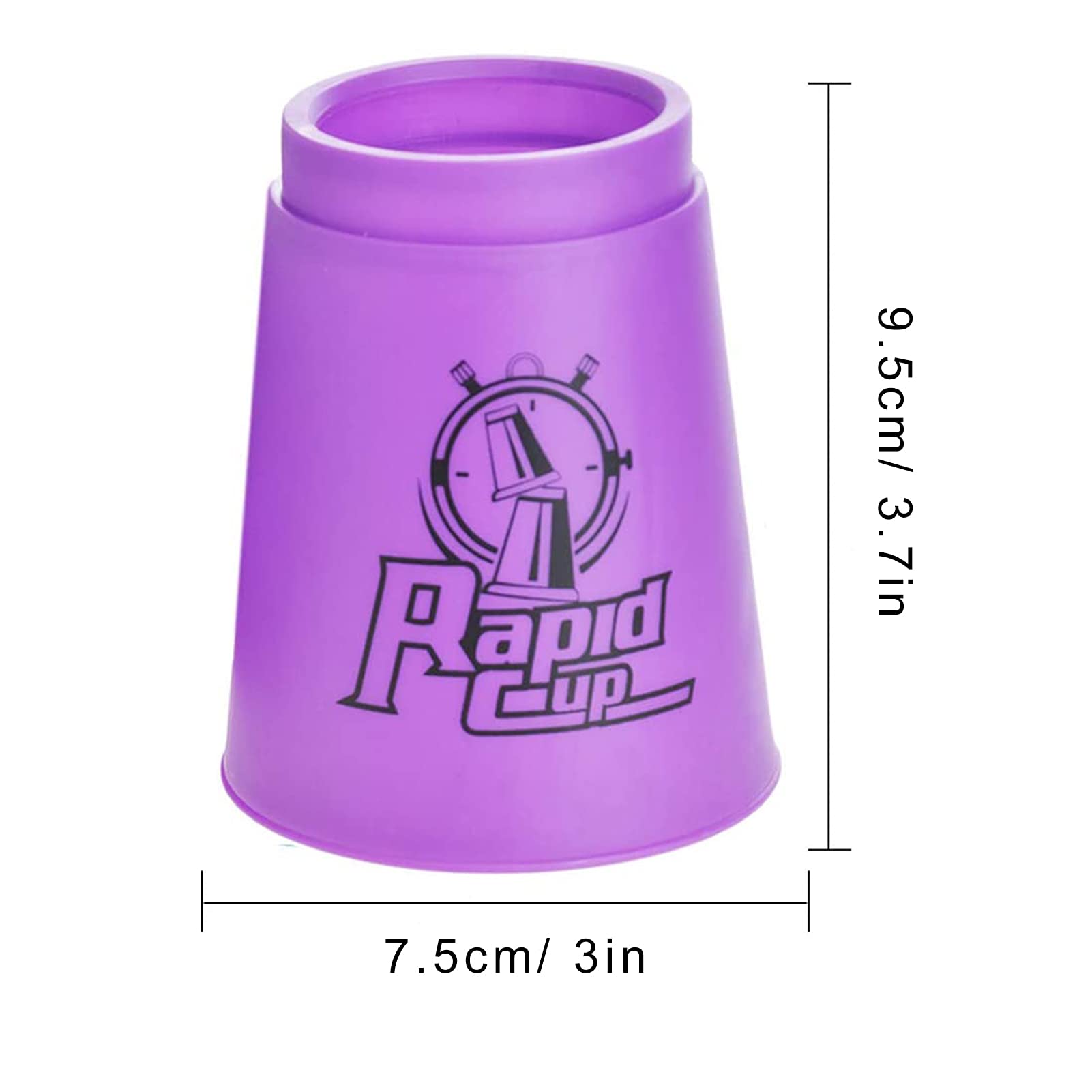 SEISSO 12PCS Quick Stacking Cups Set - Stacking Game for Kids, Boys & Girls - Fun Educational Toy for Hand-Eye Coordination & Motor Skills - Perfect Gift for Birthdays & Parties (Purple) - Ideal for Indoor Play, Preschool Learning & Family Game Nights
