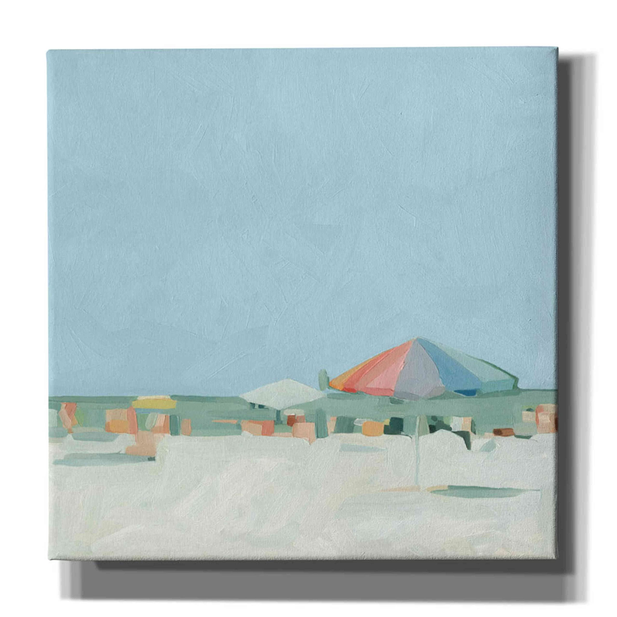 Emma Scarvey 'Summer Palette II' Graffiti Canvas Wall Art - 37x37 Inches - Modern Abstract Painting for Living Room, Bedroom & Office Decor