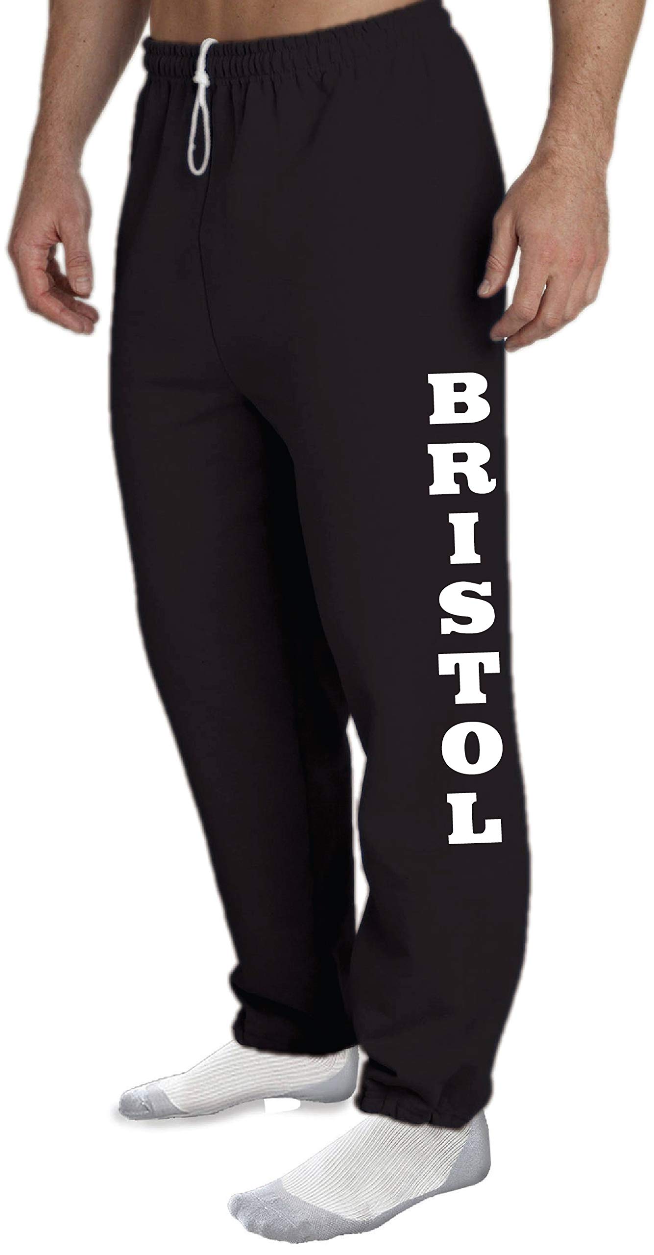 STUFF WITH ATTITUDE Bristol Open Bottom Black Sweatpants for Women - Comfortable Lounge Pants for Yoga, Gym & Casual Wear