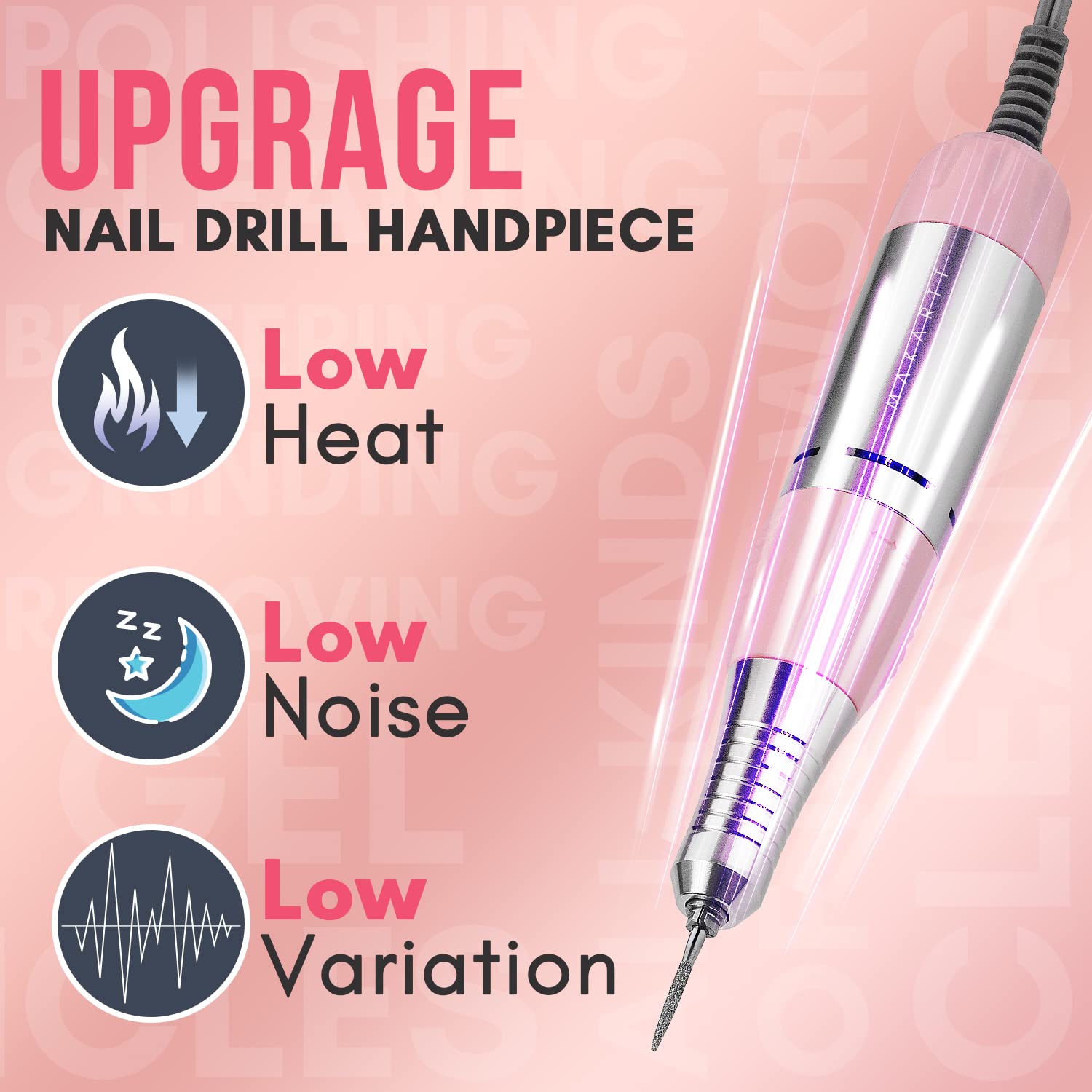 Makartt Poly Nail Gel Kit - Clear Pink Nail Extension Gel Set for Fall Winter with JD700 Electric Nail File Machine | DIY Salon-Quality Manicure at Home
