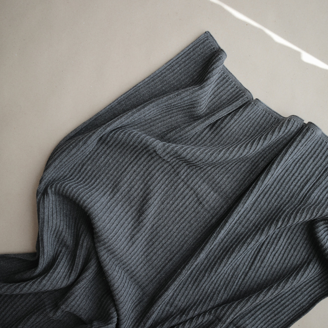 Mushie Knitted Ribbed Baby Blanket - Soft Organic Cotton Newborn Swaddle Blanket for Boys & Girls - Perfect for Nursery, Stroller, Car Seat & Photo Shoots