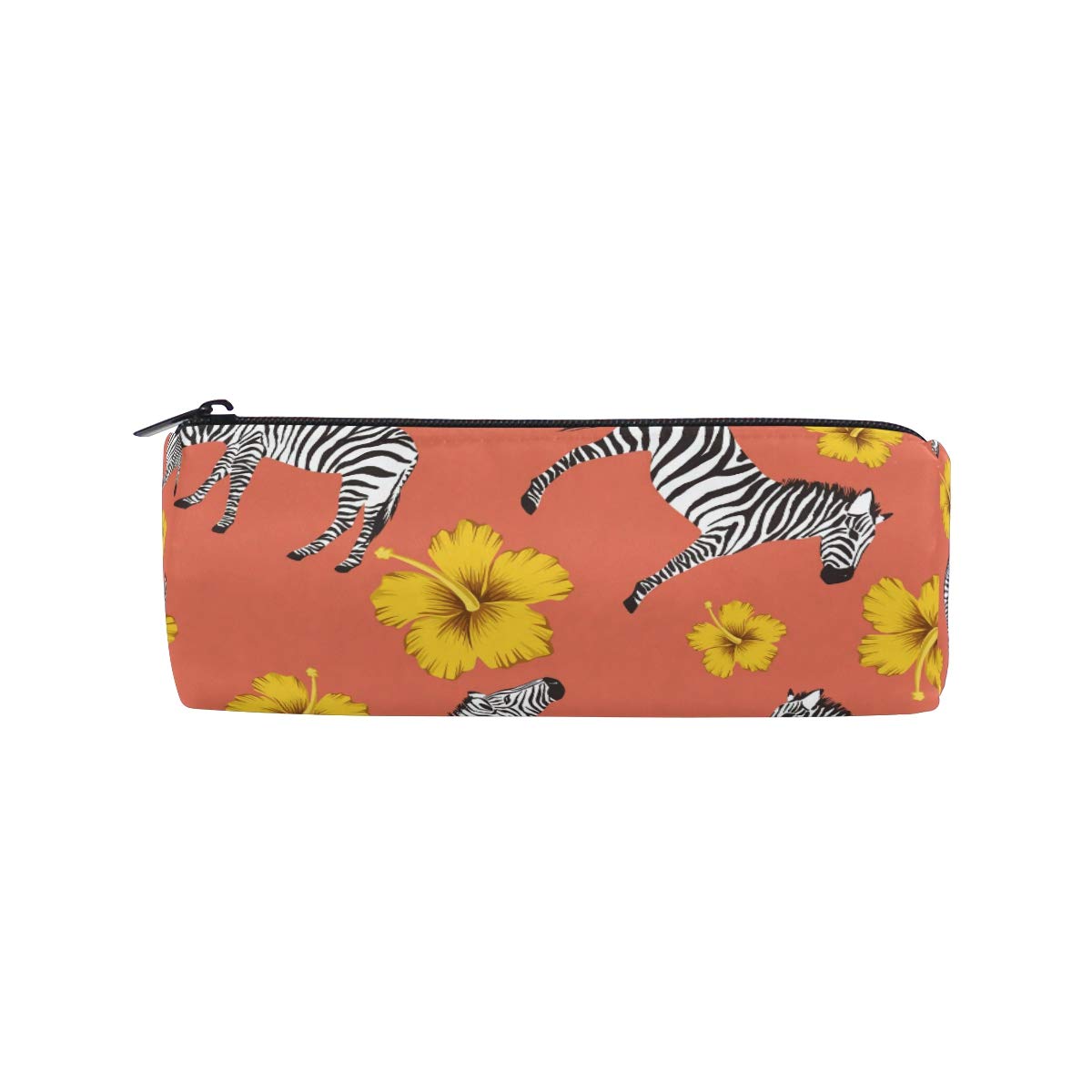Linomo Animal Zebra Flower Pencil Case - Cute Pen Pouch Holder for Kids, School & Office Supplies - Perfect for Organizing Pens, Pencils, Markers & Art Supplies in Classroom, Backpack or Desk