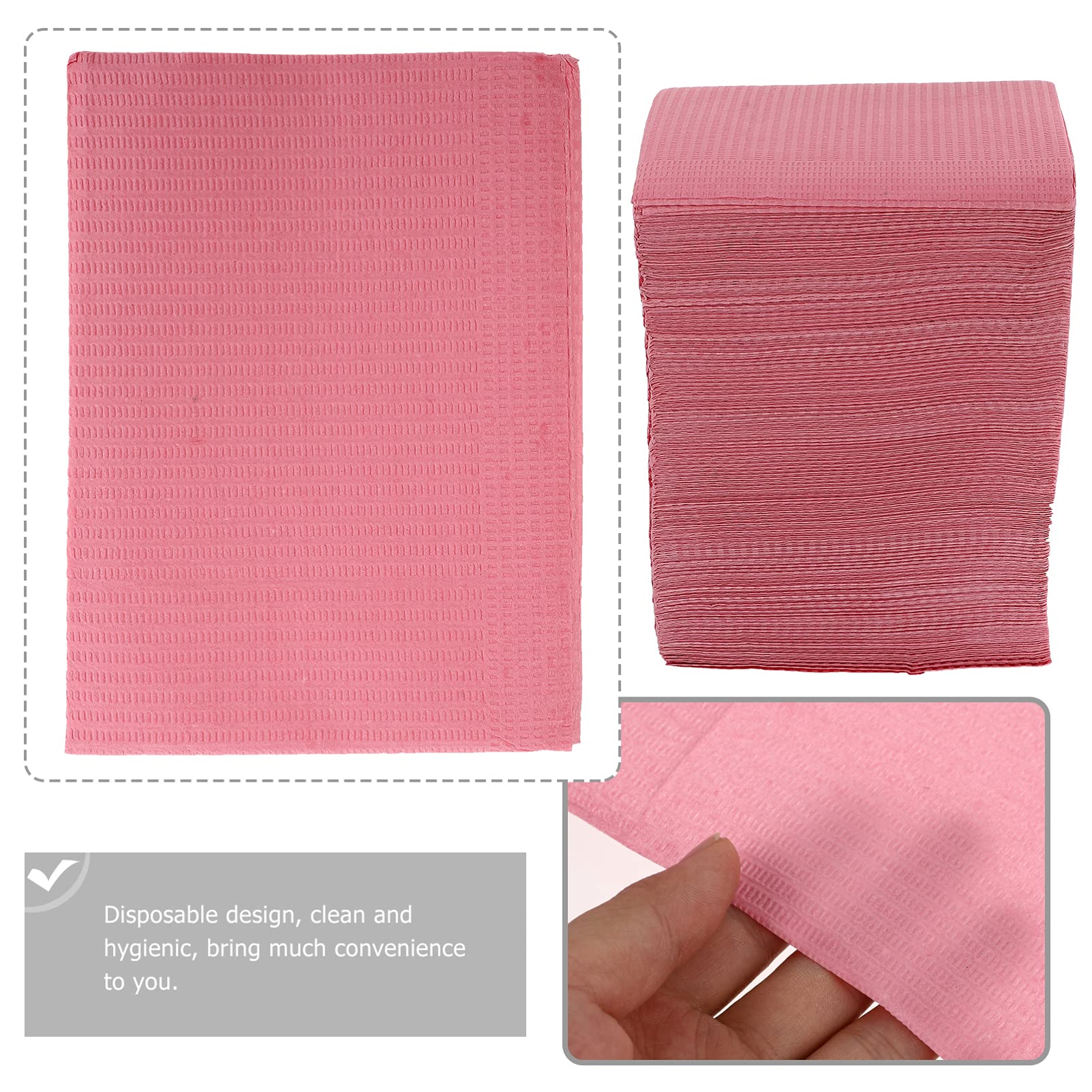 Healifty 125Pcs Disposable Dental Bibs & Tattoo Table Covers - Waterproof Patient Bibs for Dental, Tattoo & Piercing Procedures - Ideal for Clinics, Salons & Medical Offices