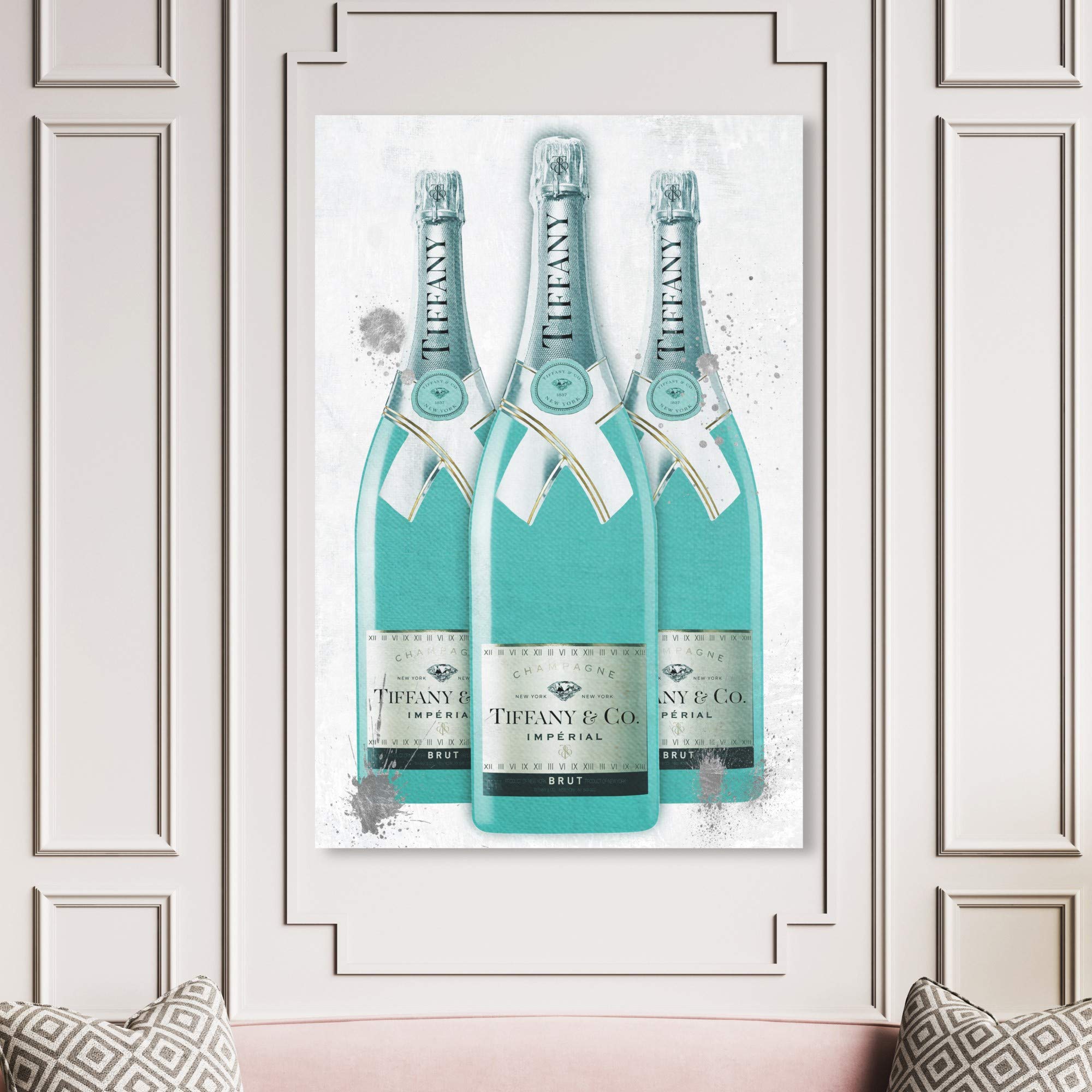 Diamonds and Bubbles Champagne Wall Art Canvas Print - 40x60 Inch Fashion & Glam Home Decor by Oliver Gal Artist Co. - Perfect for Living Room, Bedroom or Office Decoration