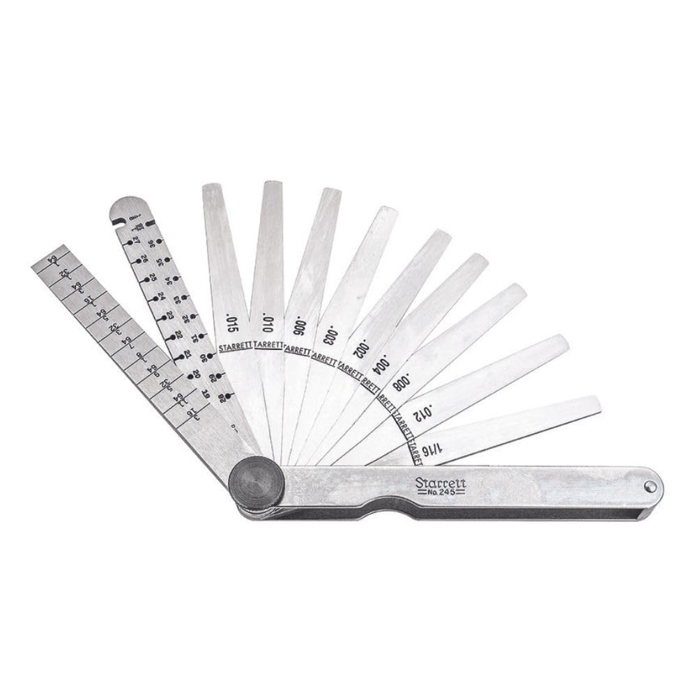 Starrett Steel Thickness Gauge 9 Leaves .002-.015