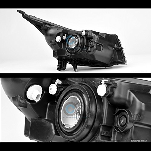 2011-2016 Chevy Cruze Black Crystal Clear Headlights & Signal Lamps - Factory Style Replacement - Perfect for Night Driving & Car Customization