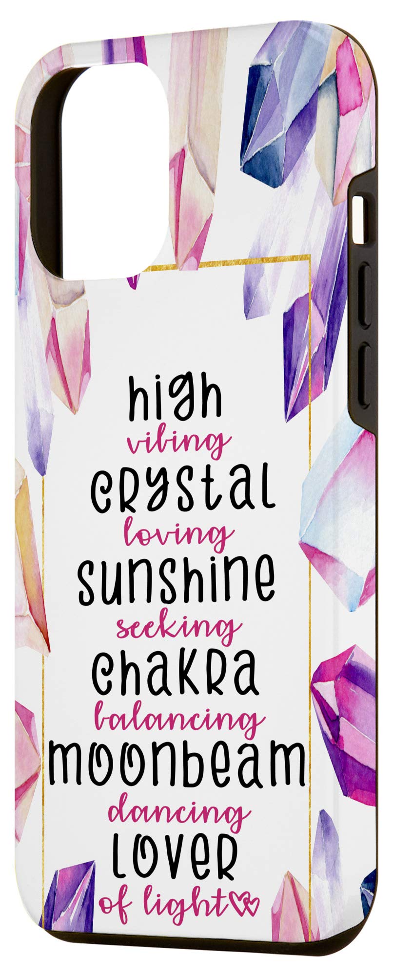 iPhone 12 Pro Max Case with Chakra Reiki & Smudge Crystal Design - Spiritual Healing Crystal Lover Phone Cover for Meditation, Yoga & Energy Protection