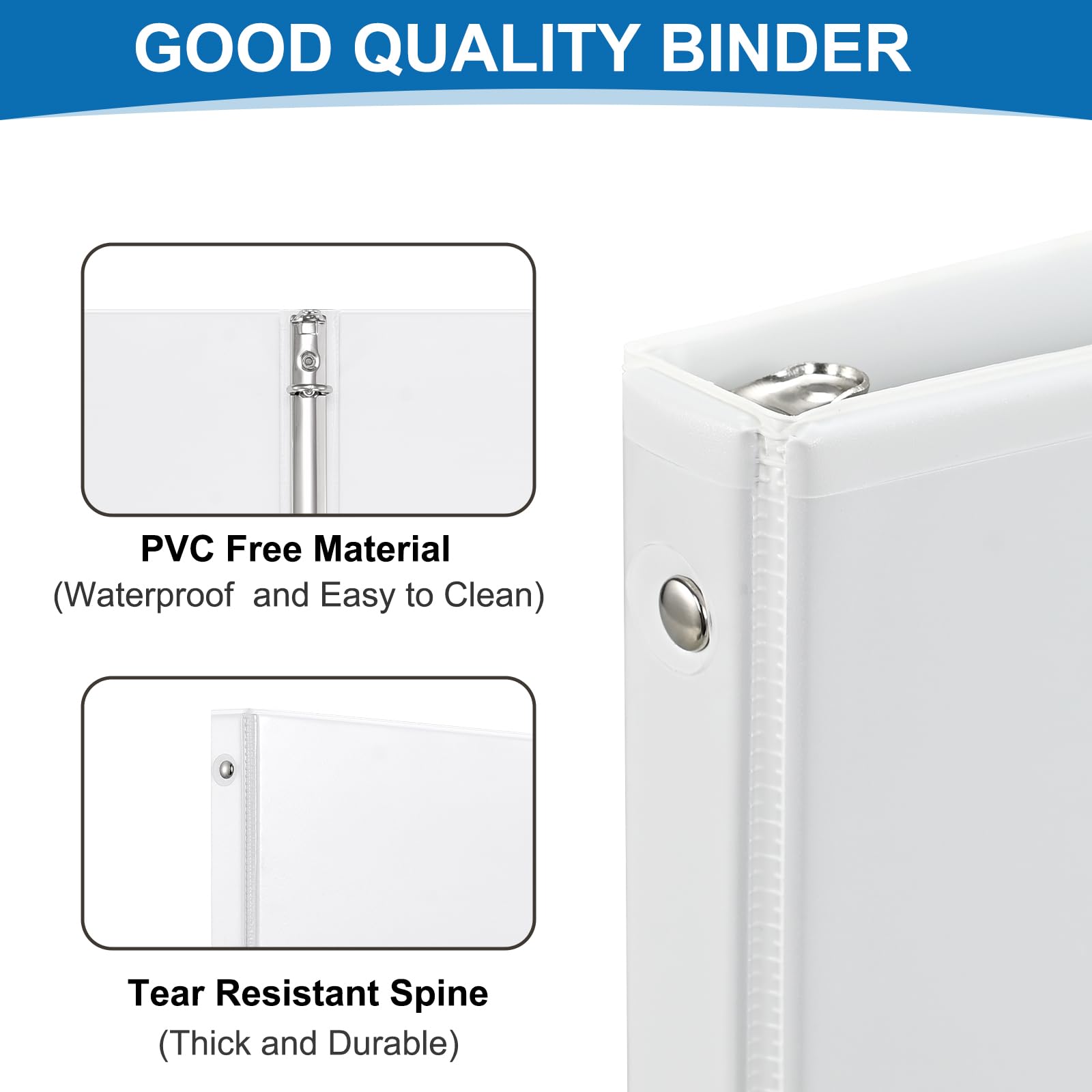 1 Inch 3-Ring Binder with Clear View Cover - 1