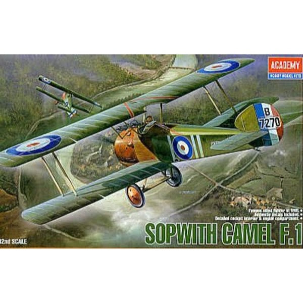 1/32 Scale Sopwith Camel F.1 WWI Biplane Model Kit with Authentic Decals - Perfect for History Buffs & Aviation Enthusiasts - Display, Collect, or Gift for Military Aircraft Lovers