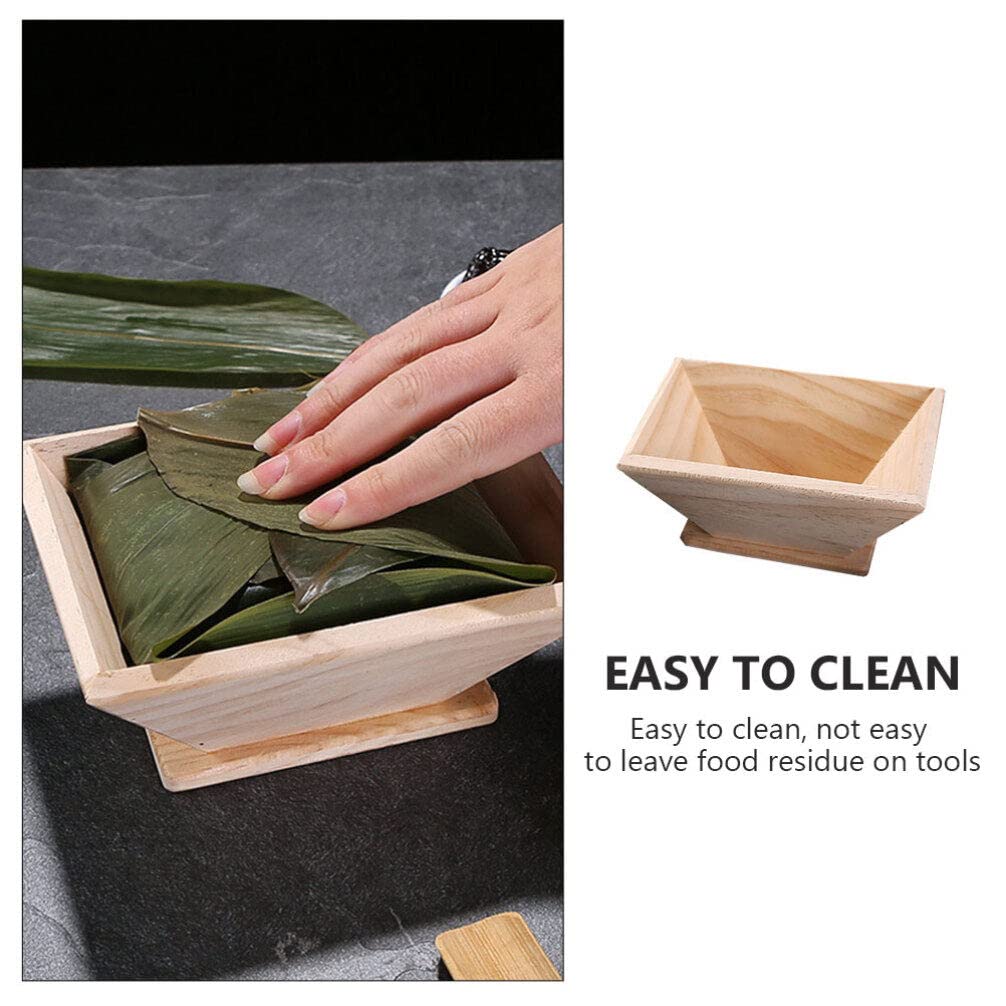 Premium Hemoton Gummy Molds - Square Onigiri & Rice Pudding Baking Molds for DIY Cooking | Traditional Zongzi Maker for Dragon Boat Festival | Wooden Musubi Mold for Rice Dumplings & Asian Desserts | Perfect for Home Baking, Party Snacks & Cultural Celebrations