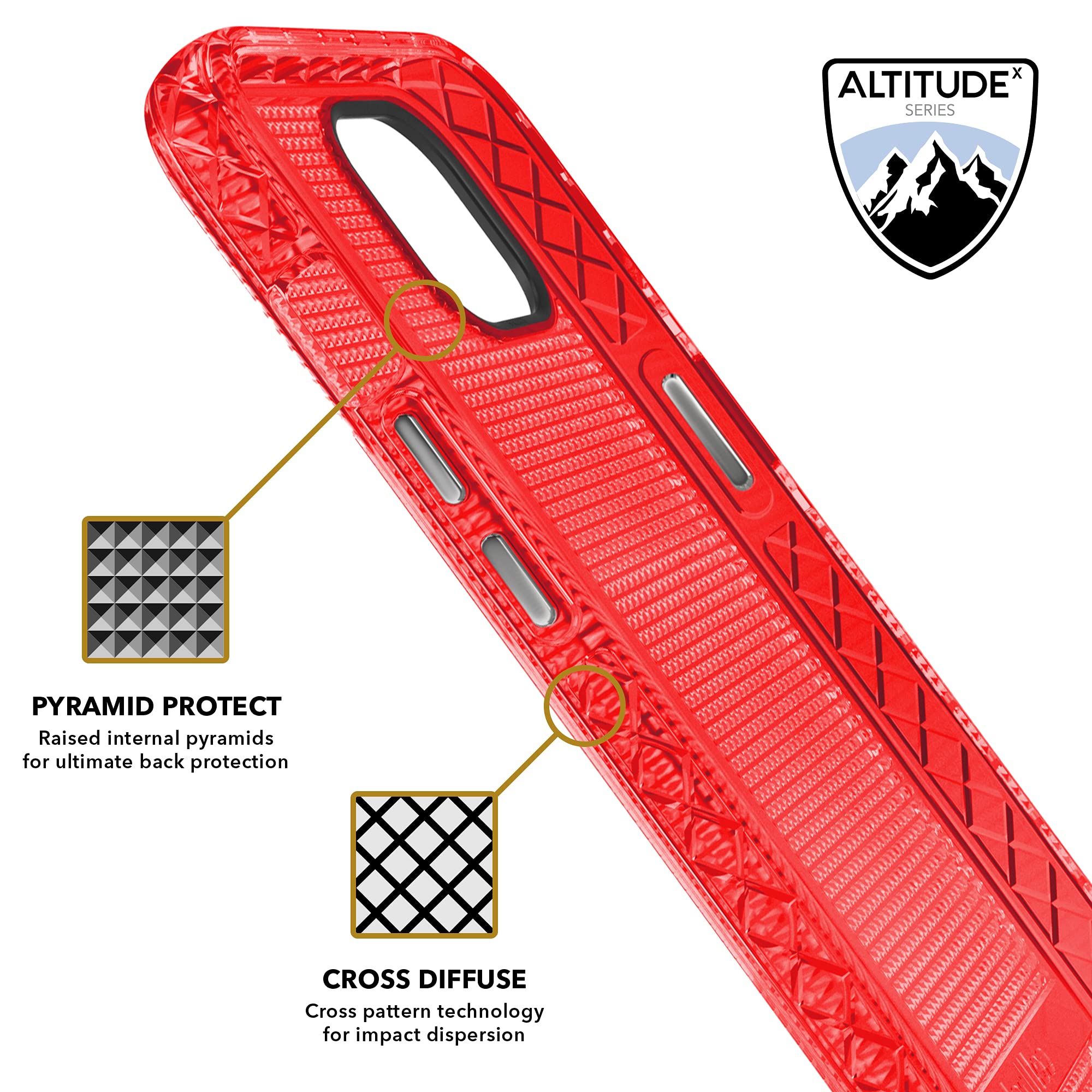 Cellhelmet Altitude X Series Shockproof & Protective Phone Case for iPhone 13 Pro | Durable Impact Protection | Retail Packaging | Perfect for Outdoor Adventures, Travel & Daily Use