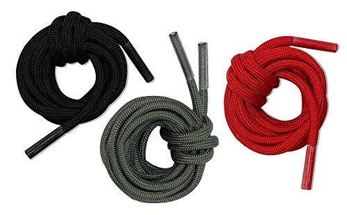 Premium Honey Badger Survival Paracord Boot Laces - 7-Strand Military Grade Nylon Core - Made in USA - Ideal for Hiking, Camping & Emergency Preparedness