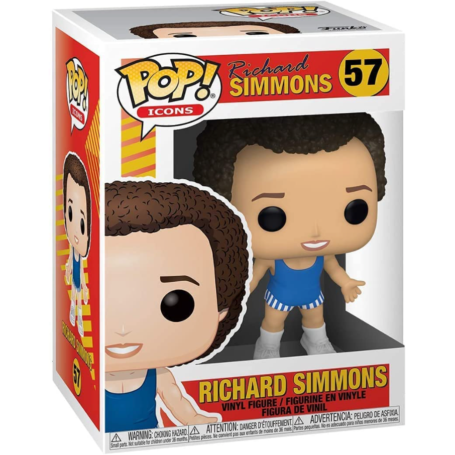 Funko Pop Ad Icons Richard Simmons Vinyl Figure #57 with Protector Case - Perfect for Collectors, Display & Pop Culture Enthusiasts