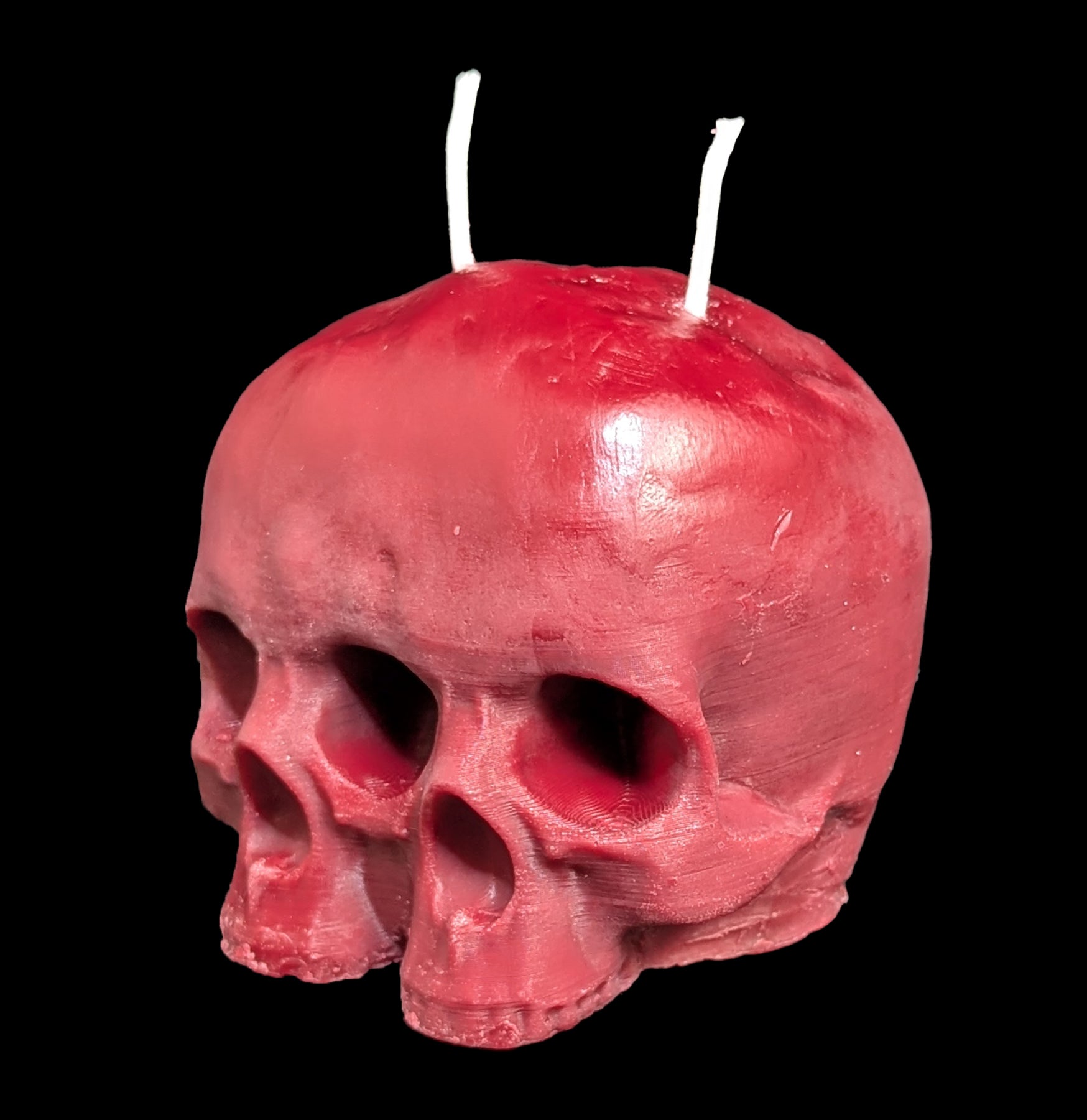 Unique Conjoined Twin Skull Candle - Gothic Home Decor, Halloween Party Supplies & Spooky Gift Idea for Horror Fans