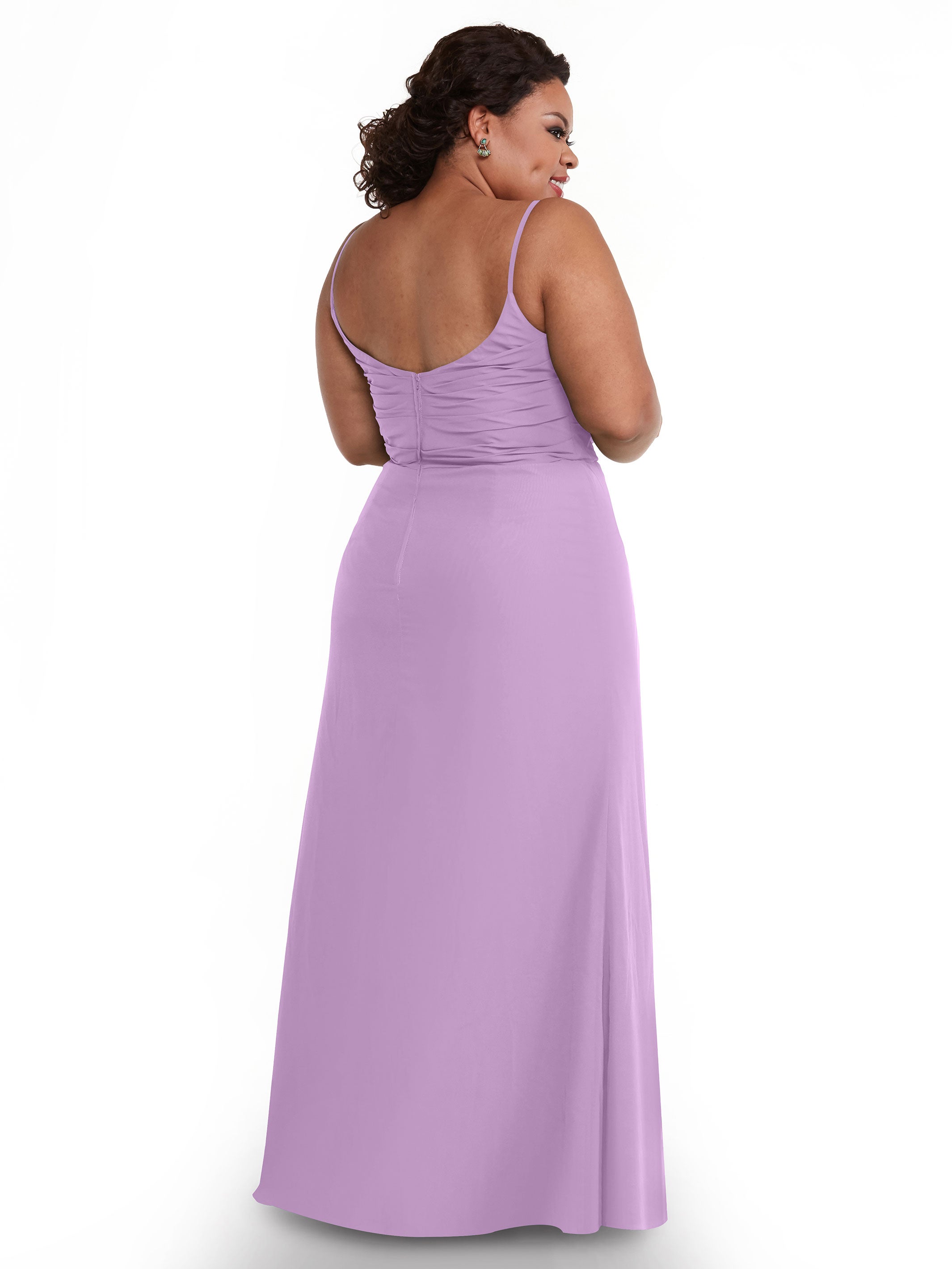 Elegant 80169 Chiffon Sheath Bridesmaid Dress with Pleated Bodice - Perfect for Weddings, Formal Events & Special Occasions