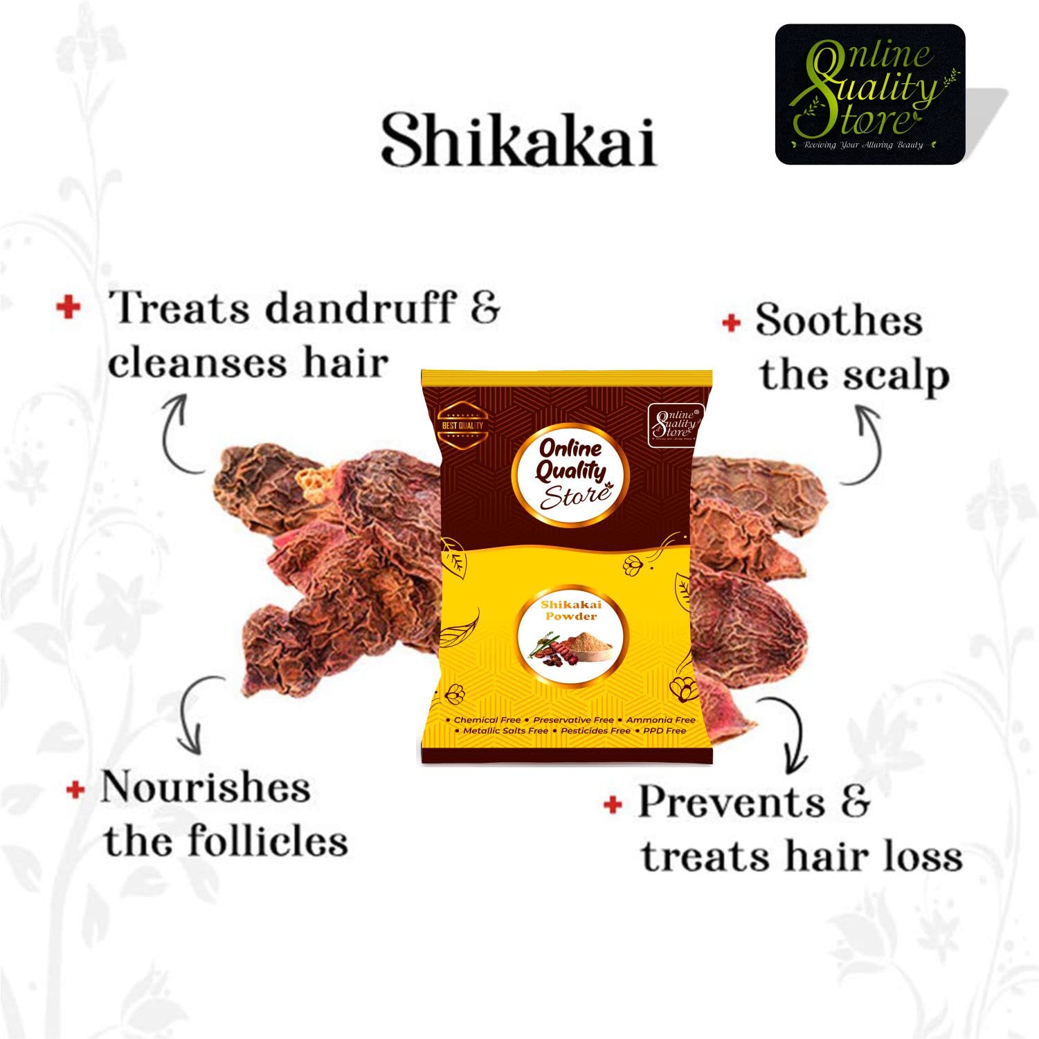 Premium Shikakai Powder for Hair Growth & Scalp Care - 300g | Natural Ayurvedic Hair Treatment for Shine & Strength | Perfect for DIY Hair Masks & Organic Hair Care Routine