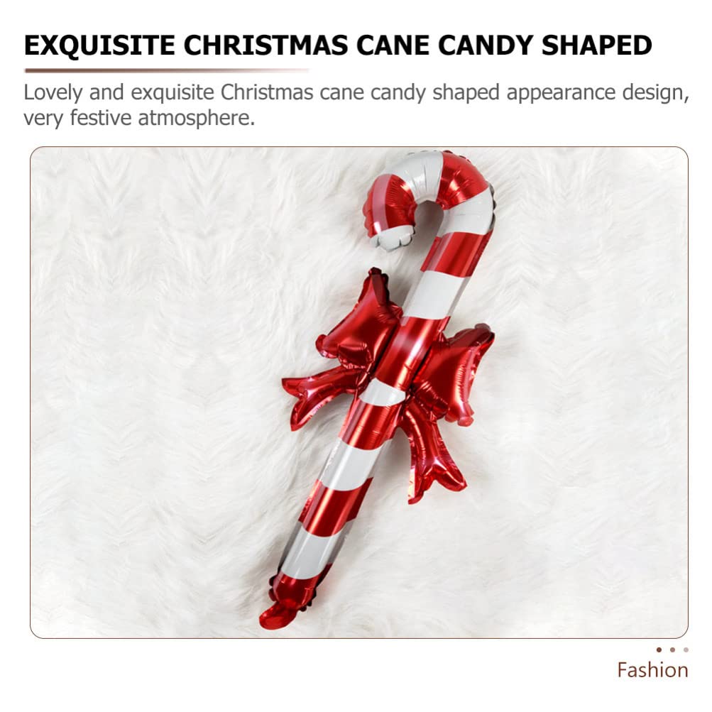 20pcs Inflatable Candy Cane Balloons - Christmas Decorations for Home, Party & Holiday Decor - Durable Aluminum Film Thunder Stick Balloons - Perfect for Xmas Tree Decor, Gift Wrapping & Festive Celebrations