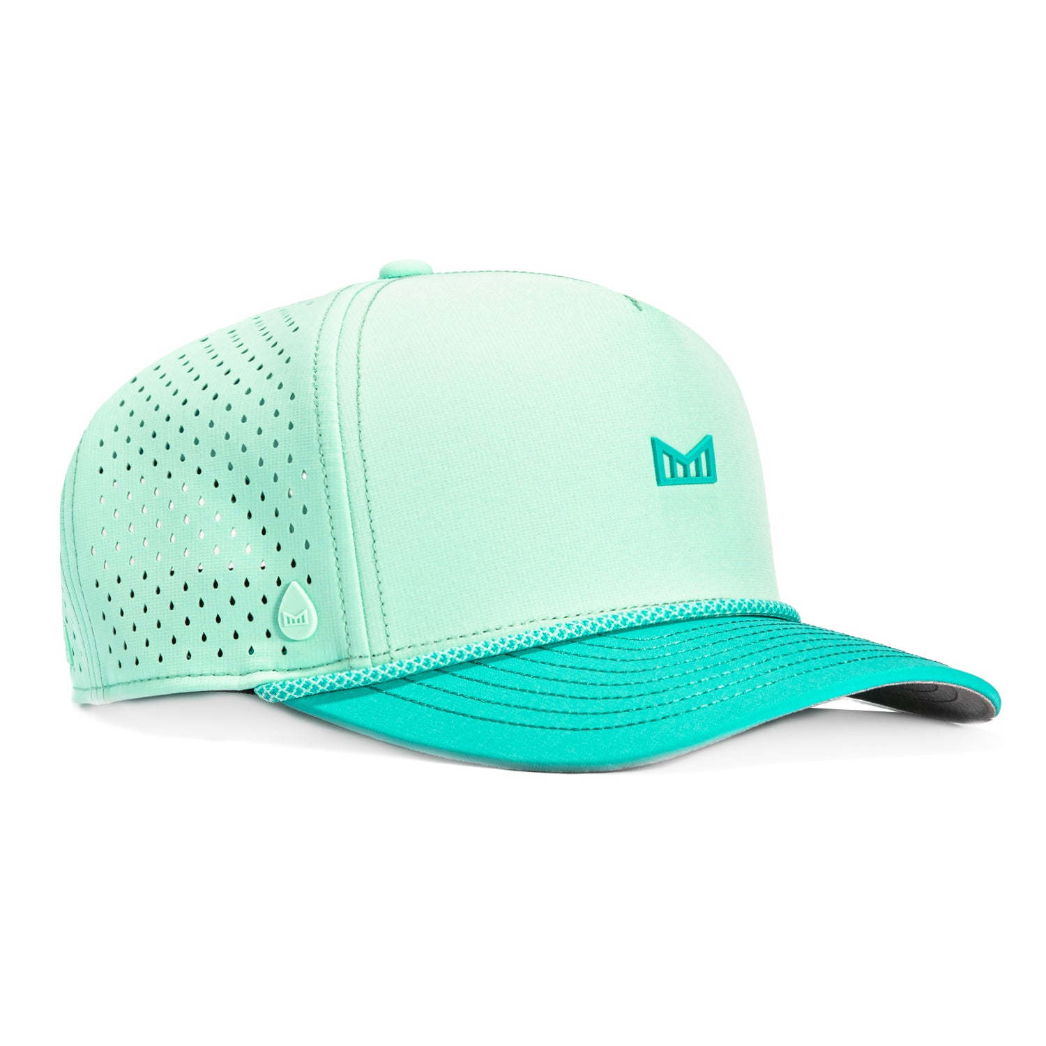 Melin Odyssey Hydro Rope Bulls Icon Snapback Hat - Mint & Teal Color Adjustable Baseball Cap for Men & Women | Perfect for Sports, Outdoor Activities & Fashion Streetwear