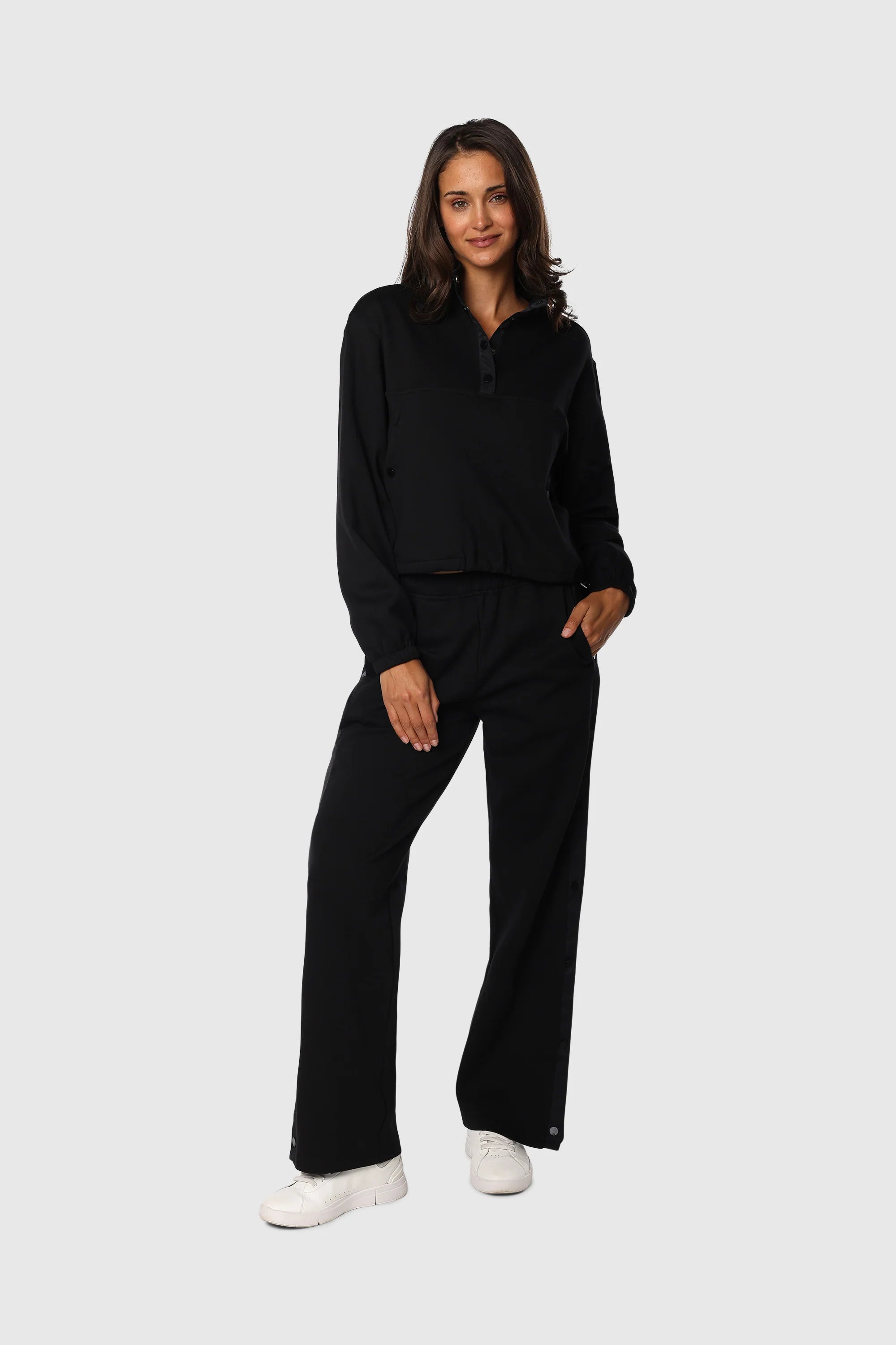 Snap Pants for Women & Men - Adjustable Waist Comfortable Stretch Pants for Work, Travel & Casual Wear