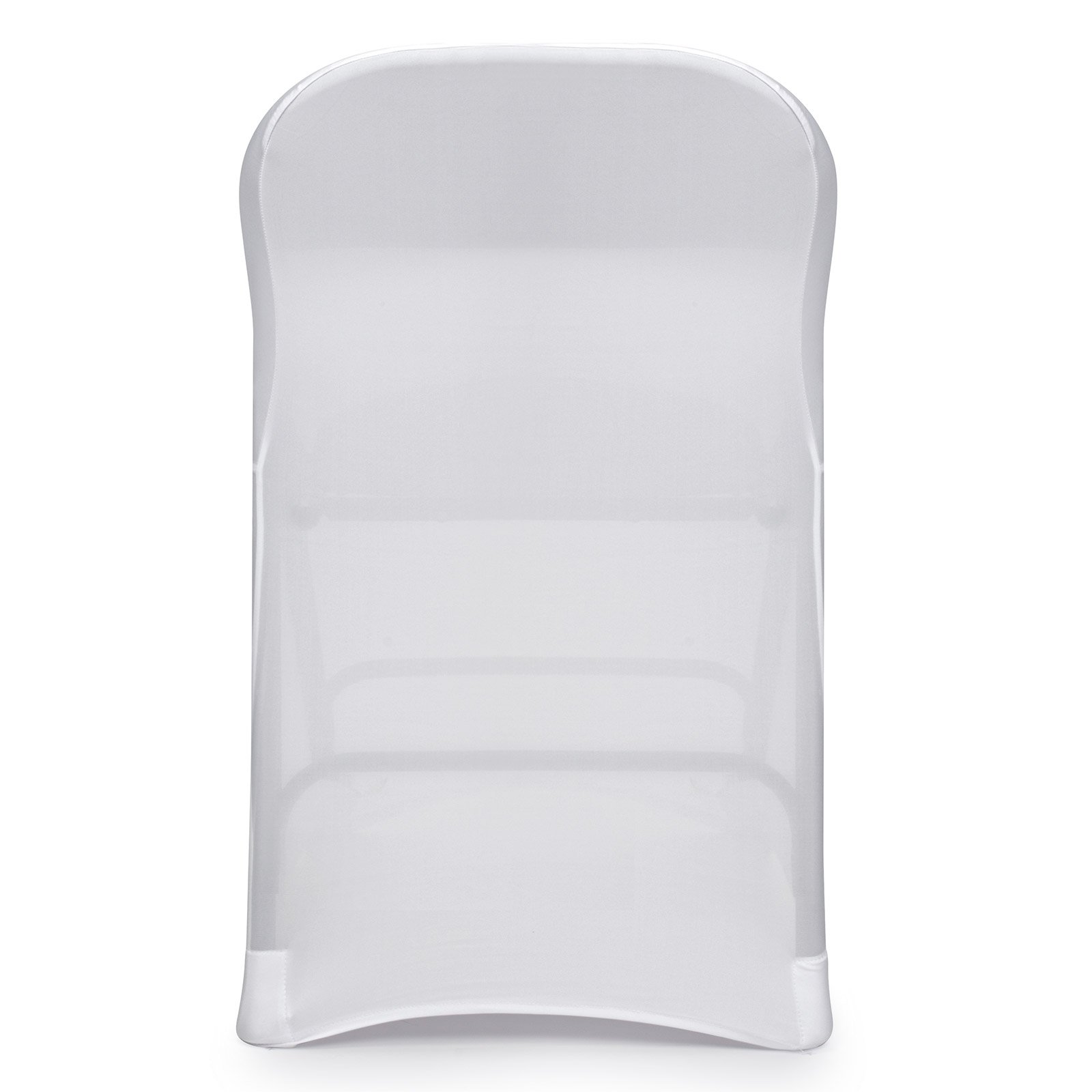 Lann's Linens 50-Piece White Spandex Folding Chair Covers - Stretchable, Wrinkle-Resistant for Weddings, Parties, Banquets & Events - Perfect for Indoor/Outdoor Decorations