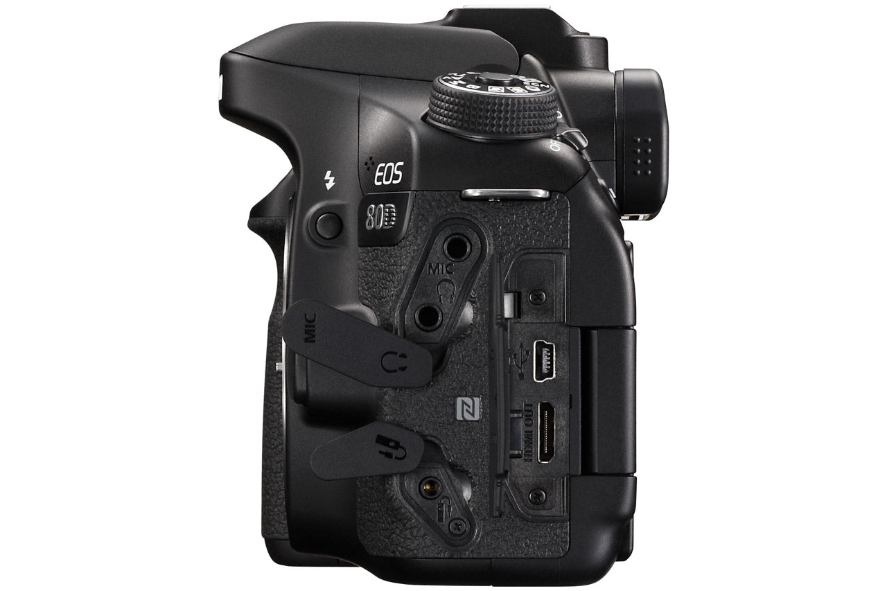 Canon EOS 80D WiFi DSLR Camera with 18-55mm & 75-300mm Lenses, 64GB Memory, Battery, Case, Flash, LED Light, Mic & Stabilizer - Perfect for Photography, Vlogging & Travel