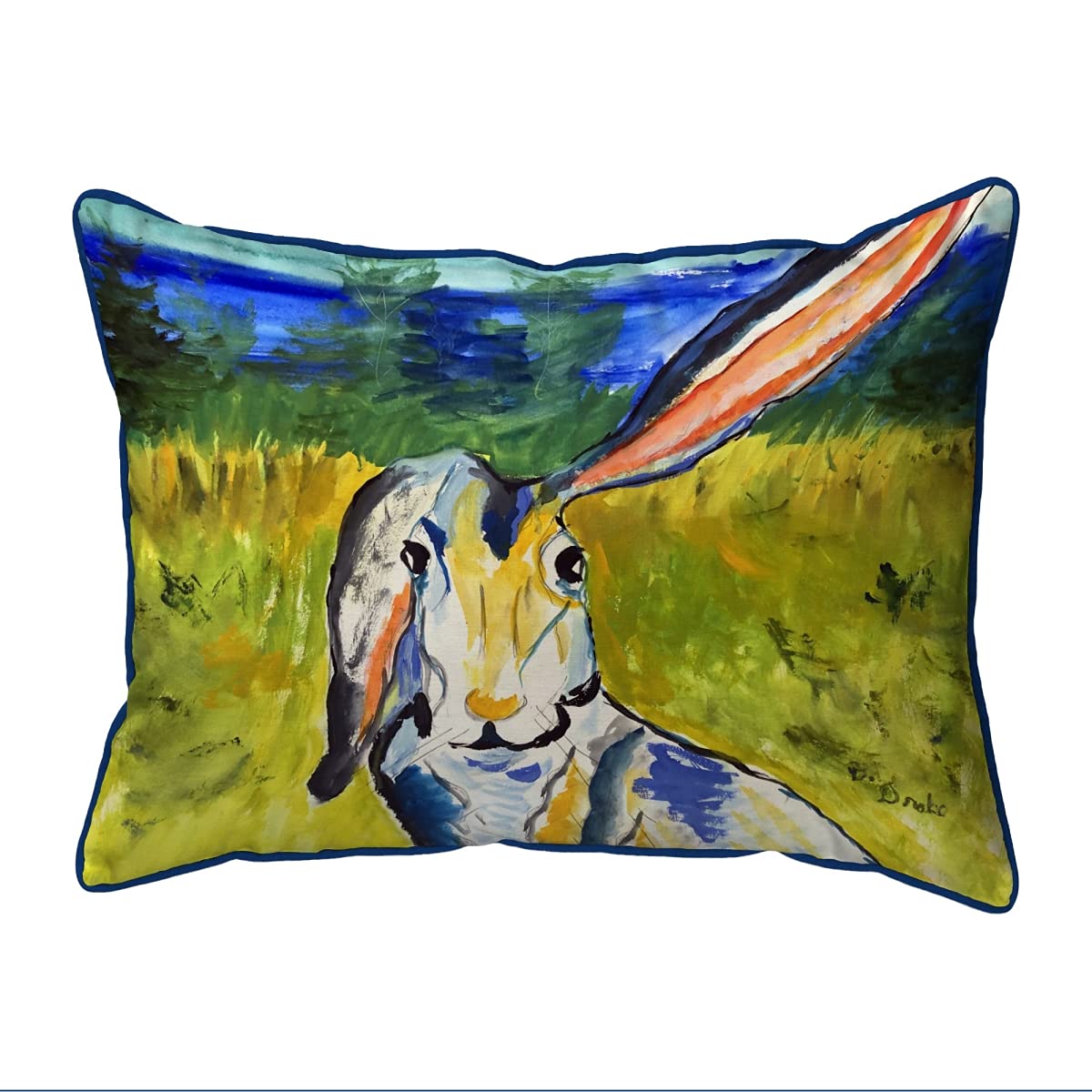 Betsy Drake HJ1240 Decorative Throw Pillow 16x20 Inches - Soft Multicolor Cushion for Sofa, Bed, Living Room & Home Decor