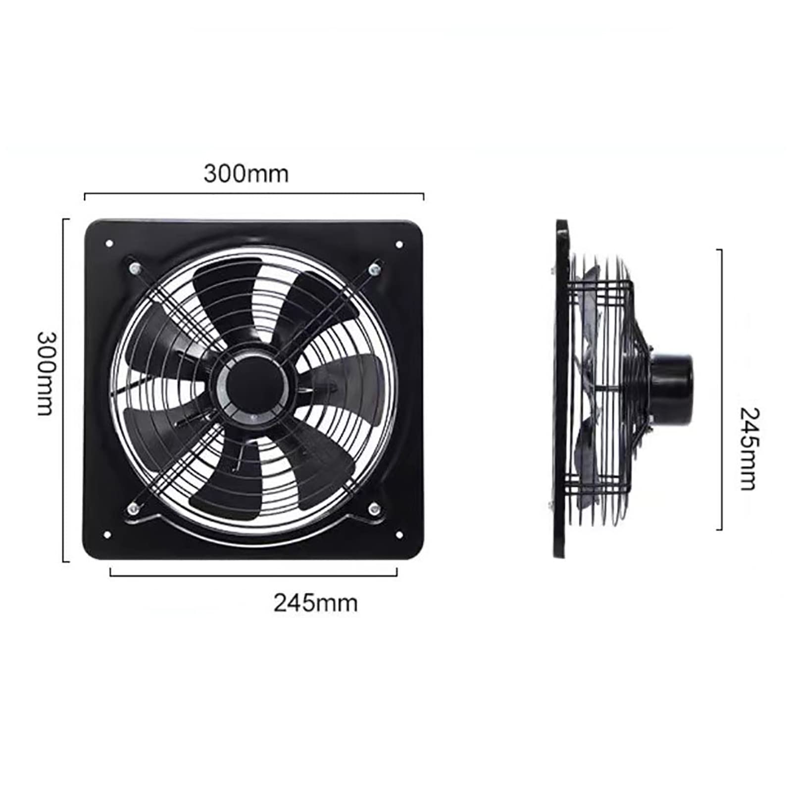 10 Inch Utility Blower Fan 1400 RPM Smoke Ventilation Window Exhaust Fan 220V Axial Fan for Kitchen, Warehouse, Shop, Greenhouse, Attic - Perfect for Smoke Removal & Air Circulation