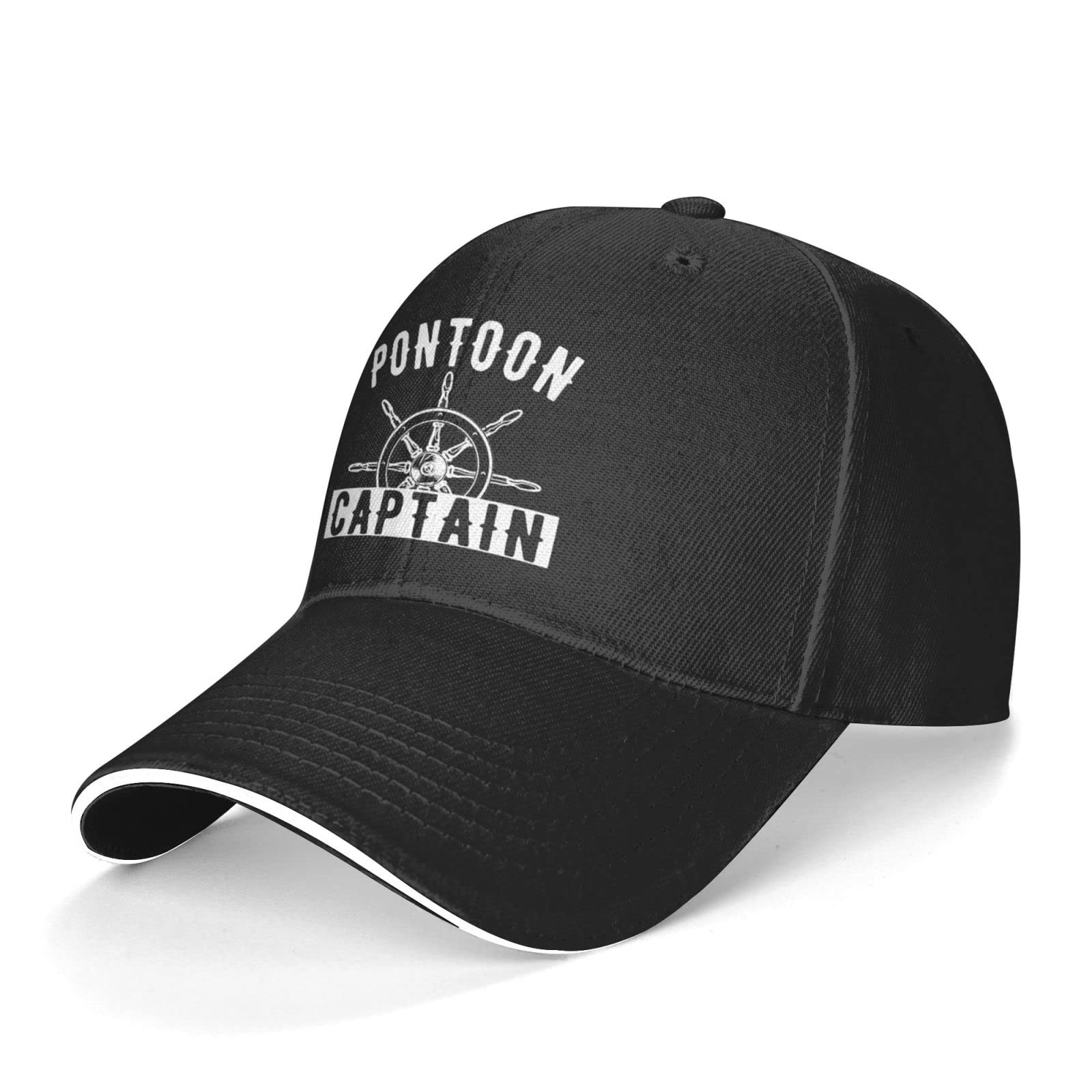 IUODG Pontoon Captain Baseball Cap for Women & Men - Adjustable Denim Golf Hat, Washable & Breathable - Perfect for Boating, Golfing, and Outdoor Activities