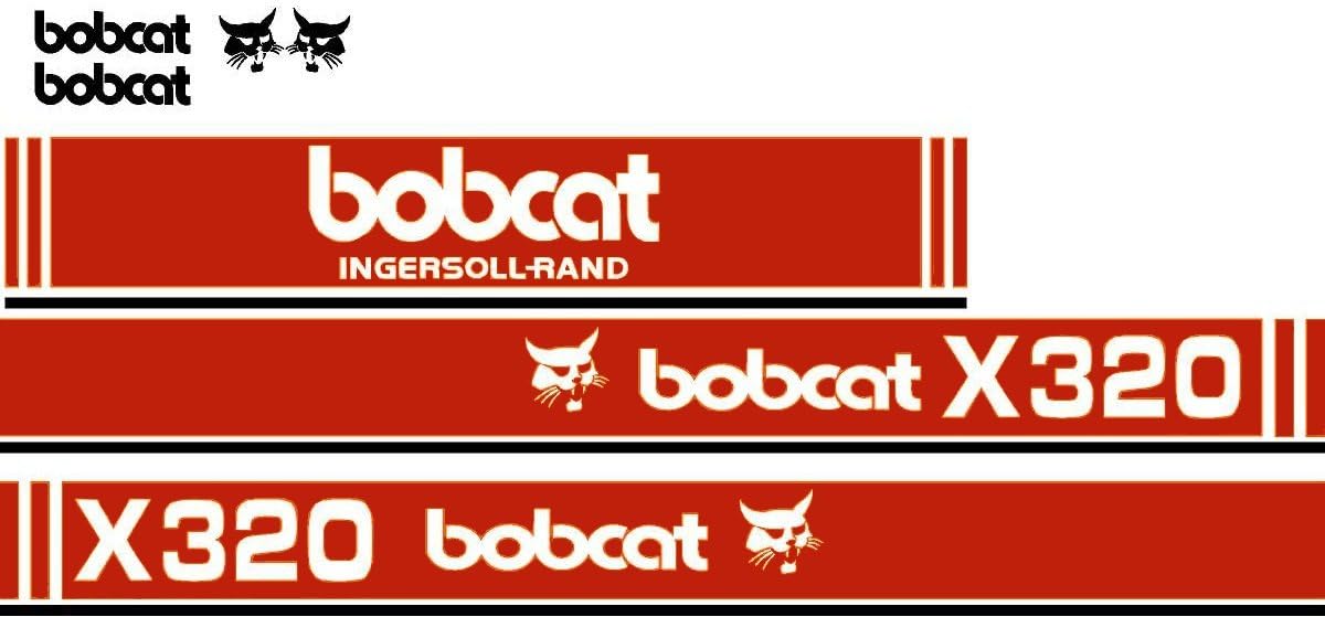 RAParts X320 Decal Sticker Set for Bobcat Excavator & Ingersoll-Rand Equipment - Full Machine Graphics Kit for Construction, Farming & Heavy Machinery Maintenance