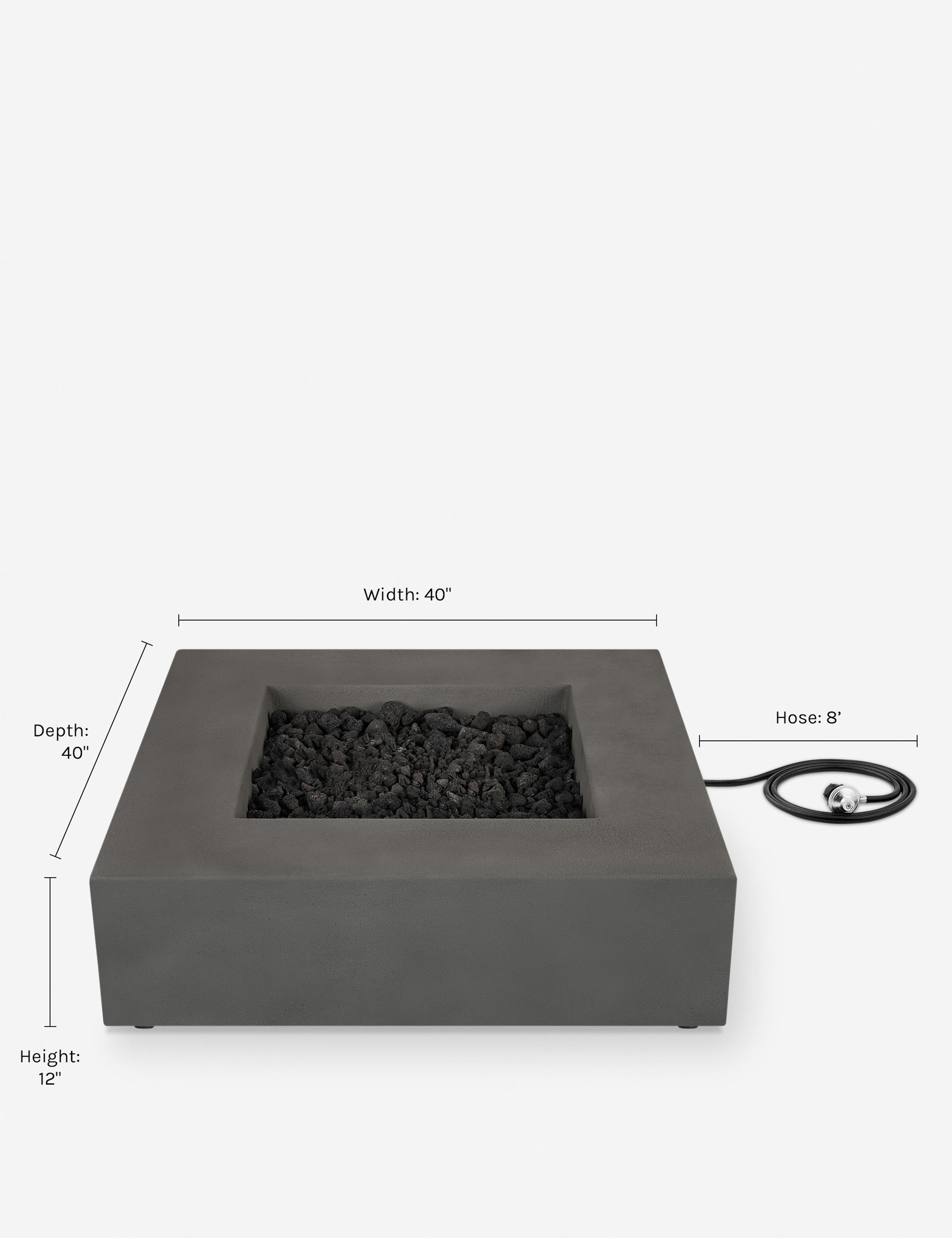 Auberon Outdoor Fire Table - Modern Fire Pit for Patio, Deck, Backyard - Perfect for Camping, BBQ, and Relaxing Evenings