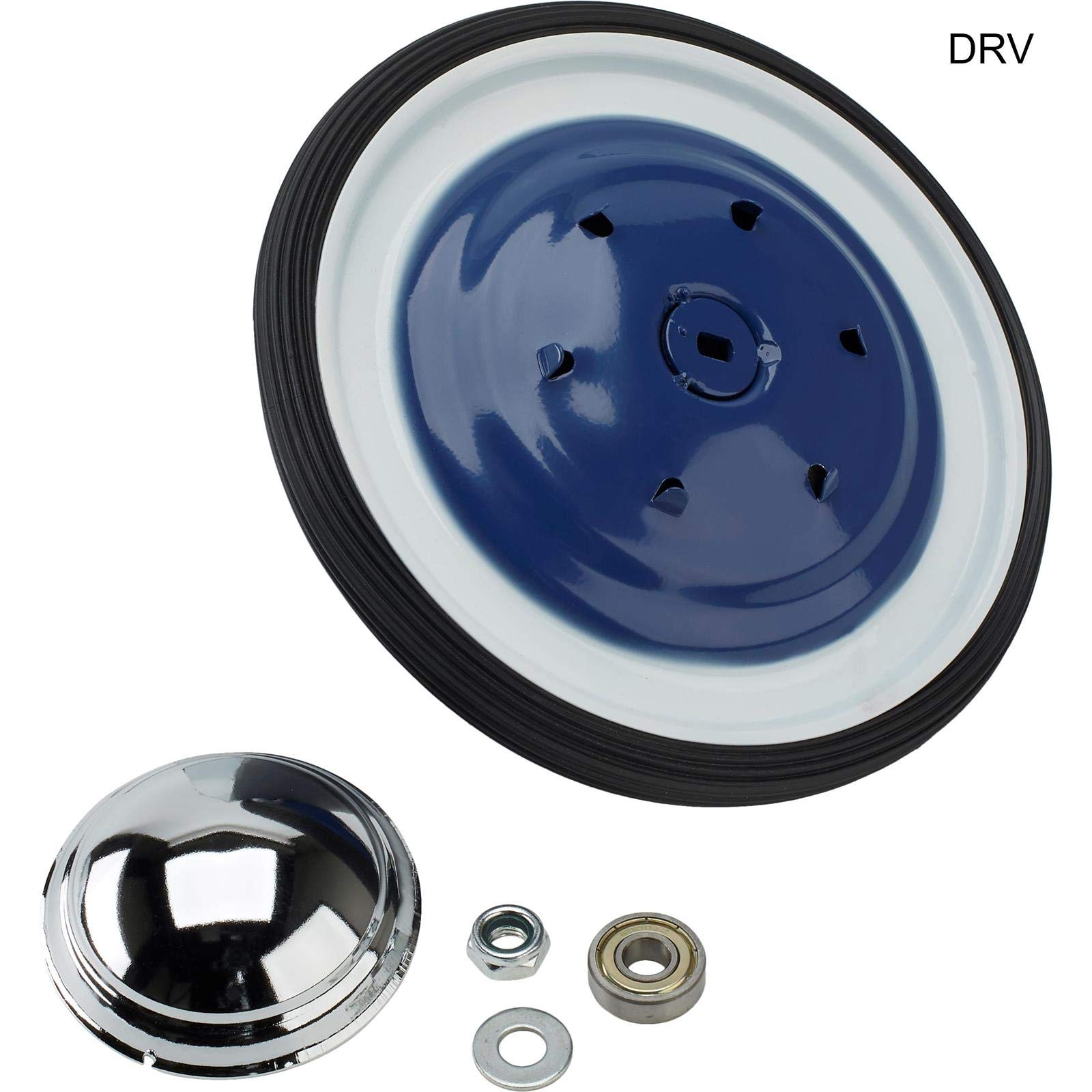 Blue and White Ripple Wheel and Tire Combo - 20 Inch Alloy Wheels with Tires - Perfect for Trucks, SUVs & Off-Road Vehicles - Free Shipping Included