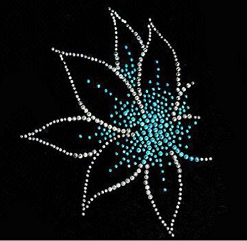 Sparkling Flower Rhinestone Iron-On Transfer for DIY T-Shirts, Hats & Bags – Perfect for Custom Apparel & Crafts