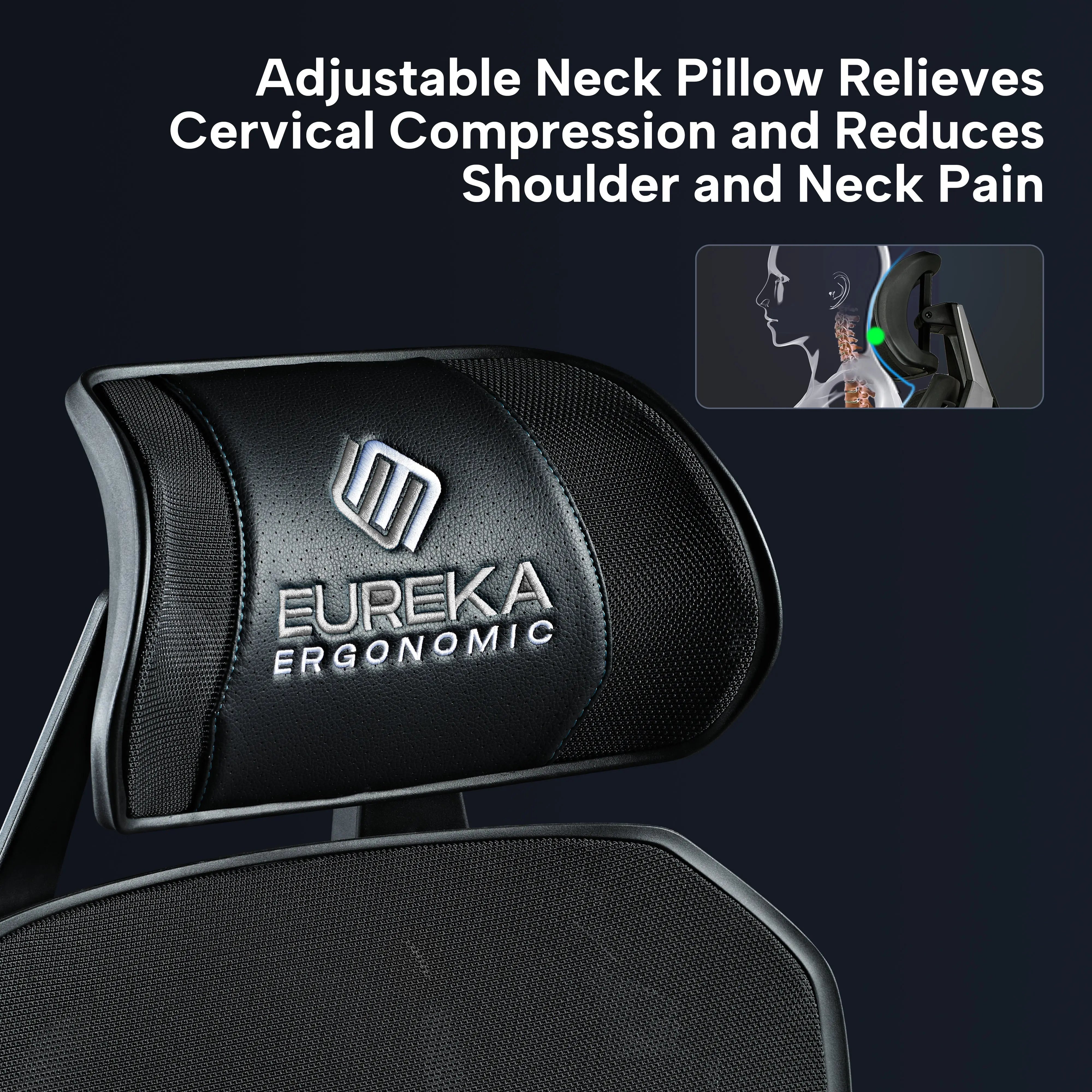 Typhon Hybrid Ergonomic Gaming Chair - Adjustable Lumbar Support & Headrest for PC, Office & Console Gaming - Comfortable Racing Style Chair for Long Hours of Work or Play