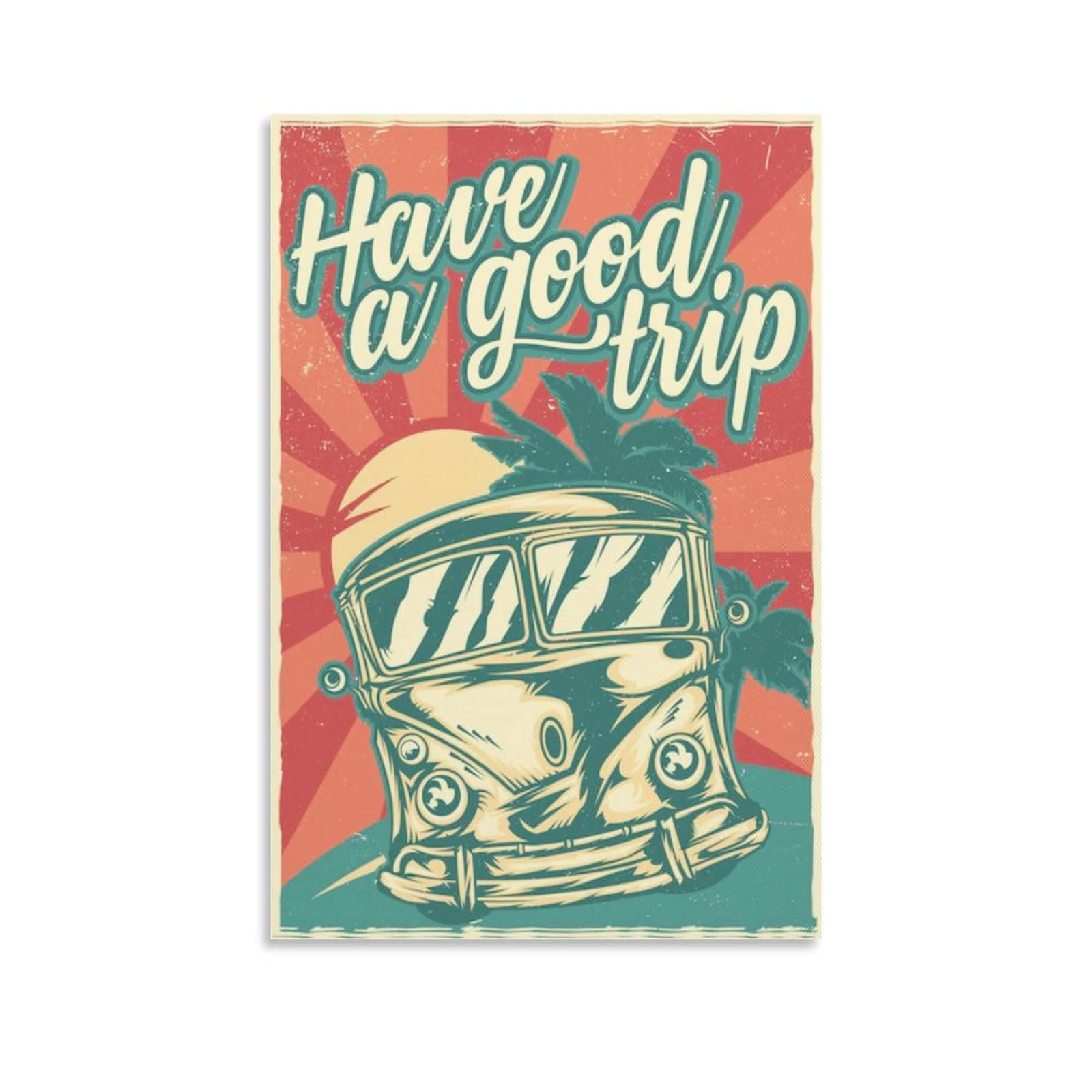 Vintage Travel Summer Surf Art Posters - 24x36 Inch (60x90cm) Wall Decor Prints for Living Room, Bedroom & Office - Perfect for Beach House, Surf Shop or Coastal Theme Decor