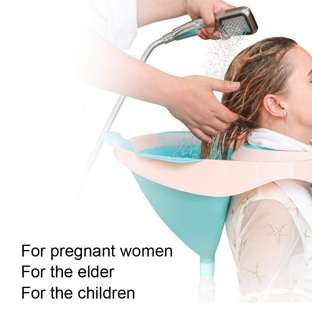 ViaGasaFamido Shampoo Basin with Drain - Portable Hair Washing Tray for Pregnant Women, Elderly & Kids - Perfect for Home Salon, Bed Bath & Post-Surgery Hair Care